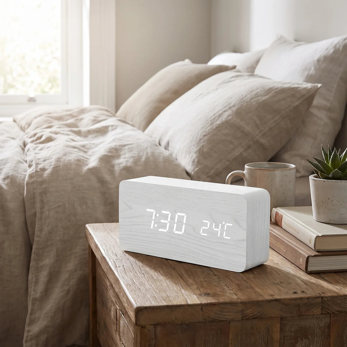 Smart LED Alarm Clock with Bright, Crisp Display