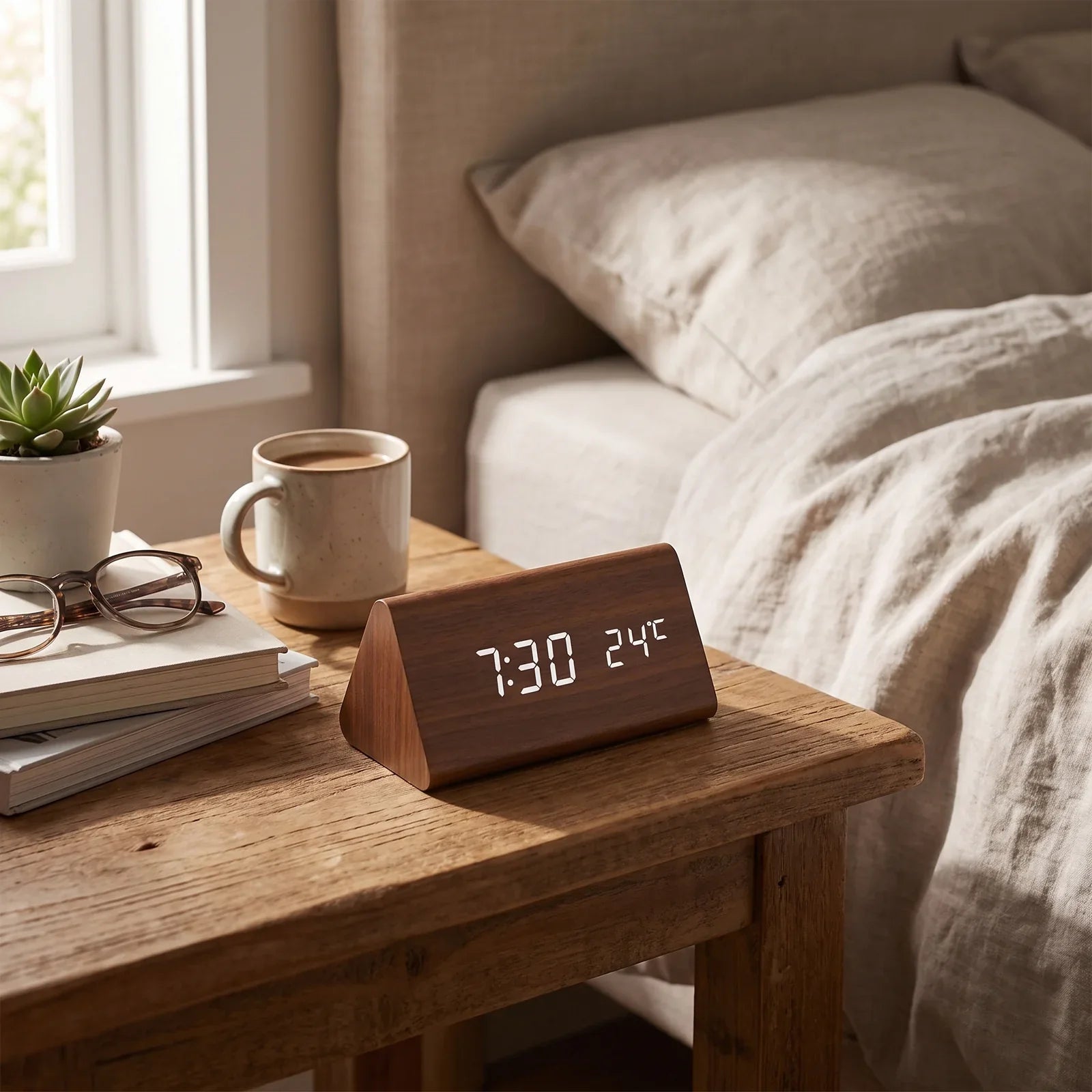 Smart LED Alarm Clock with Bright, Crisp Display