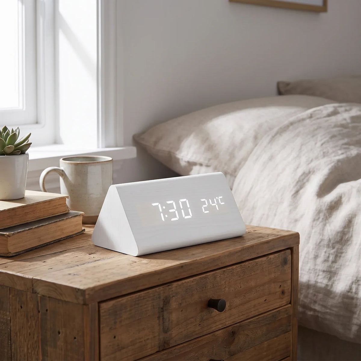 Smart LED Alarm Clock with Bright, Crisp Display
