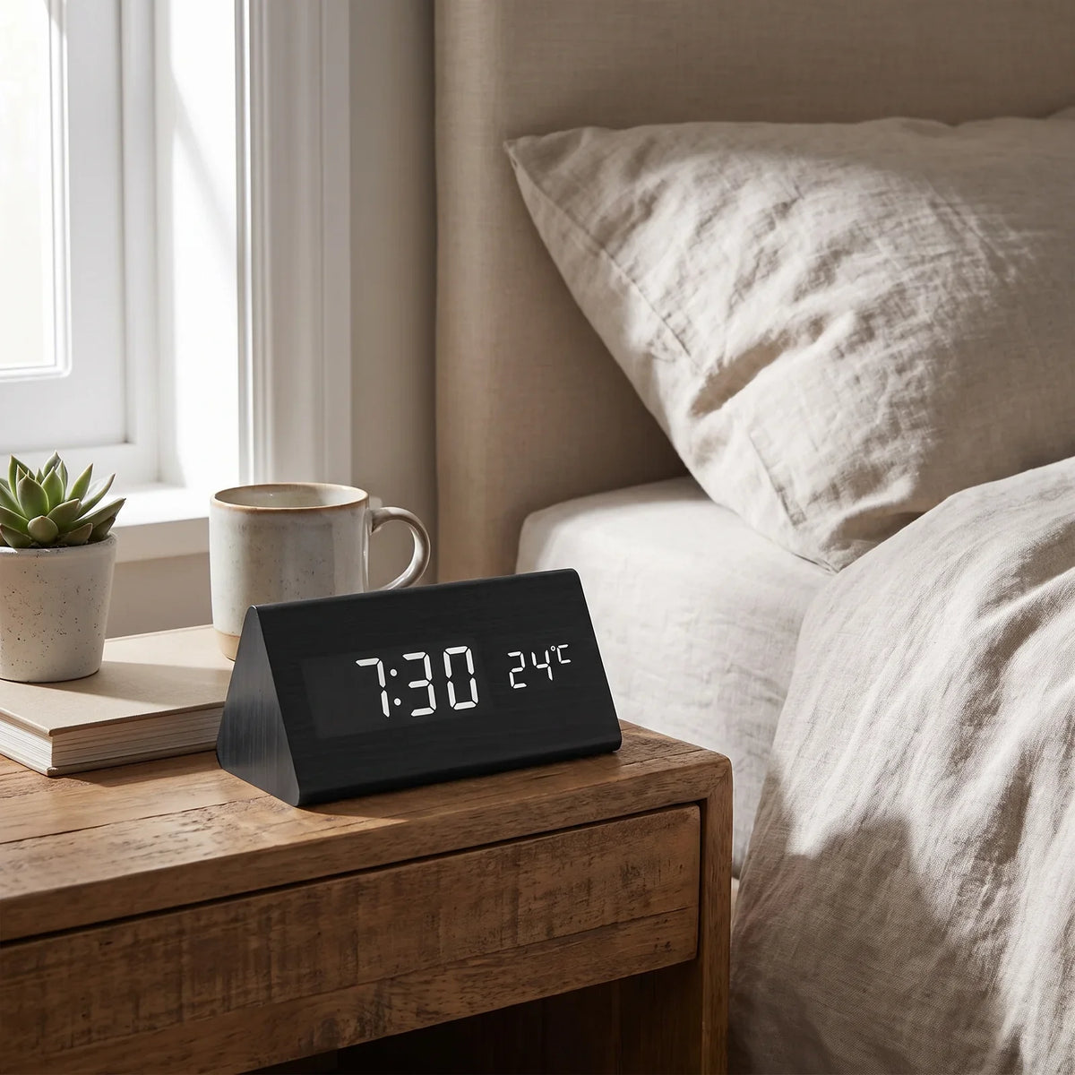 Smart LED Alarm Clock with Bright, Crisp Display