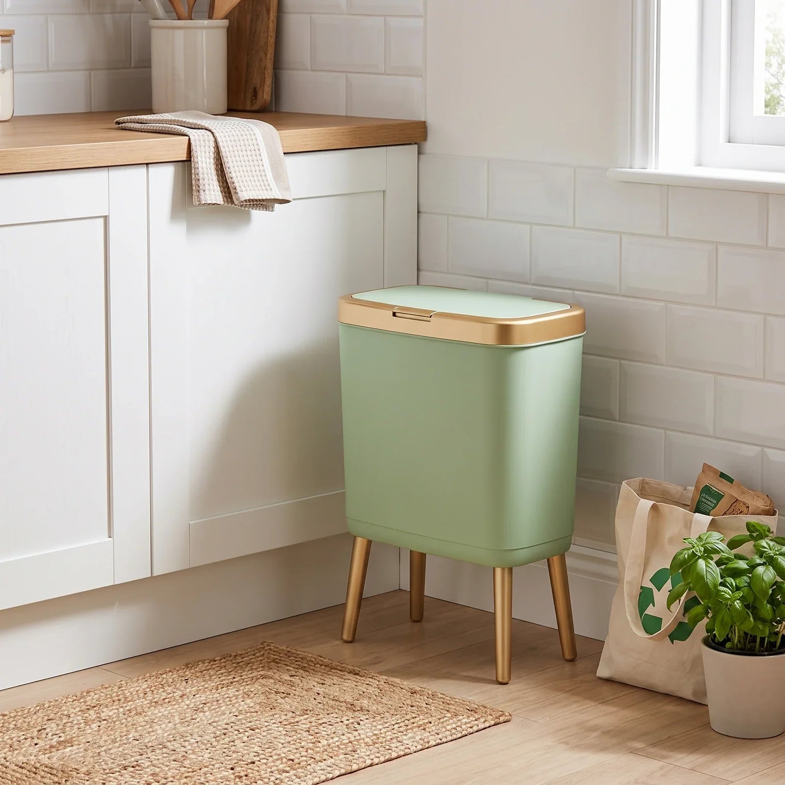 15L Odour-Sealing Trash Can with Tight-Seal Lid