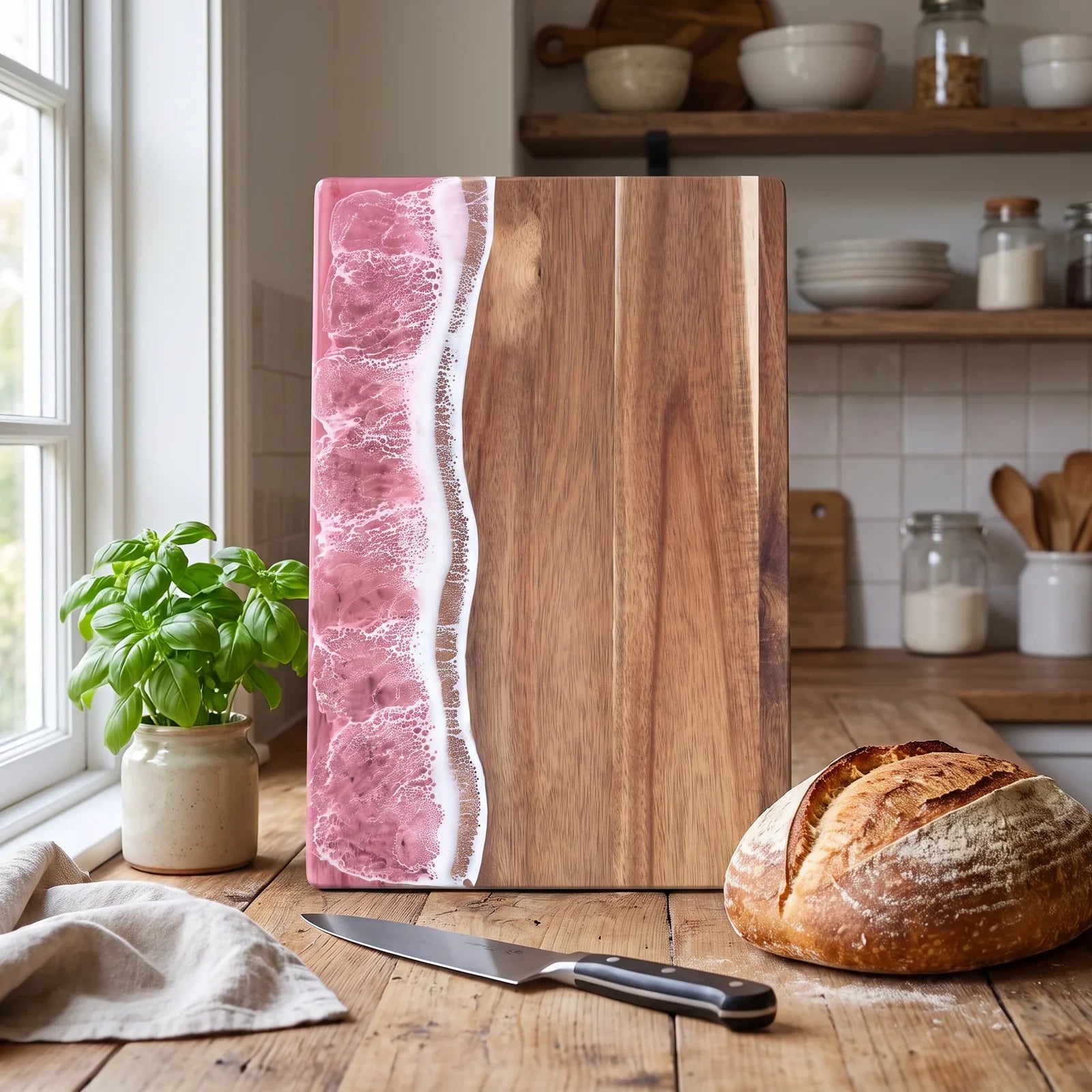 Wave Resin Acacia Cutting Board - Stylish and Durable Kitchen Prep Surface