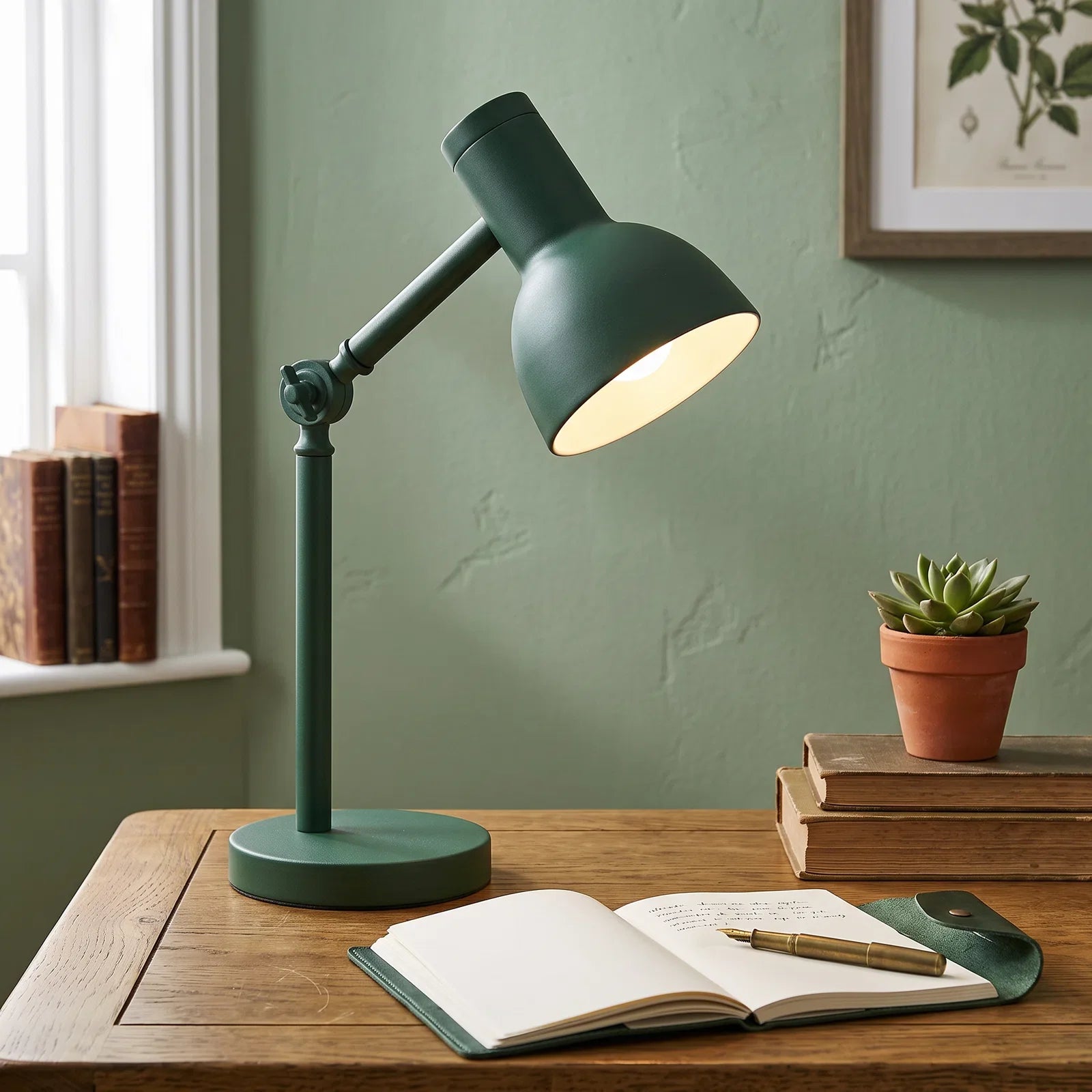 Nordic Wooden LED Desk Lamp - Minimalist Scandinavian Design with Warm LED Glow