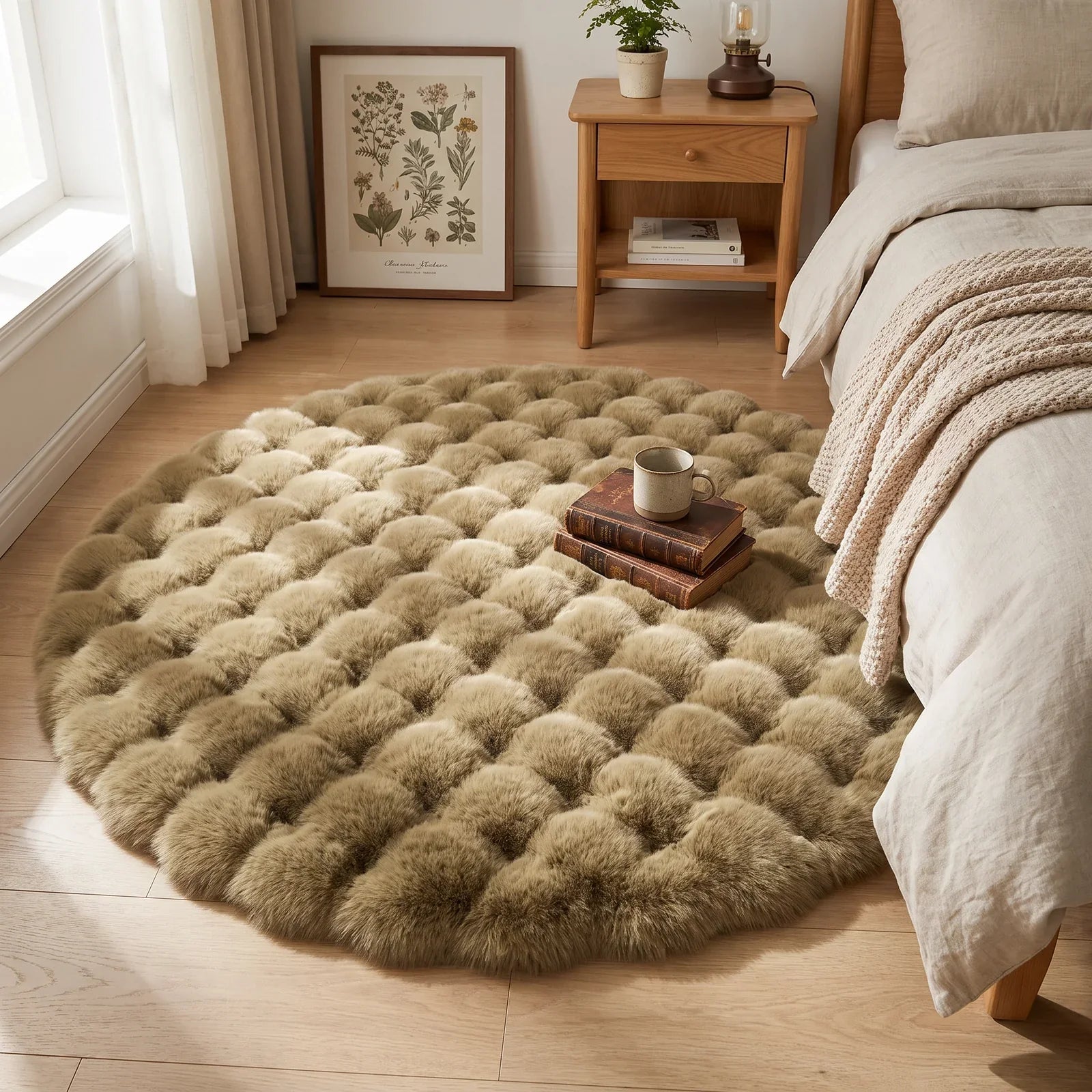 Cloud Comfort Round Bubble Rug - Ultra-Soft Cushioned Circle for Cozy Floors