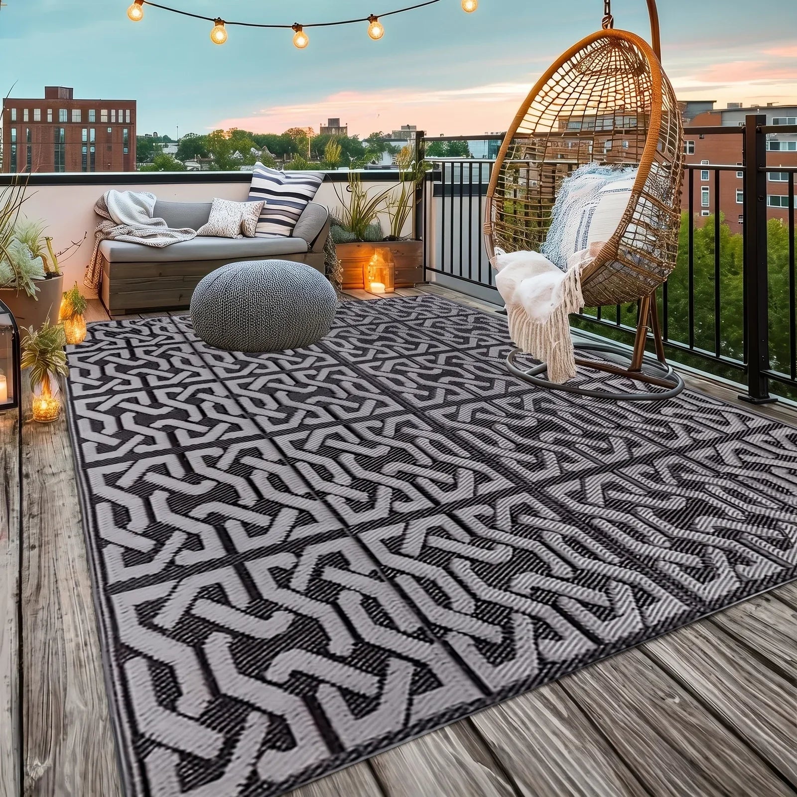 Two-Sided Outdoor Rug for Double the Style