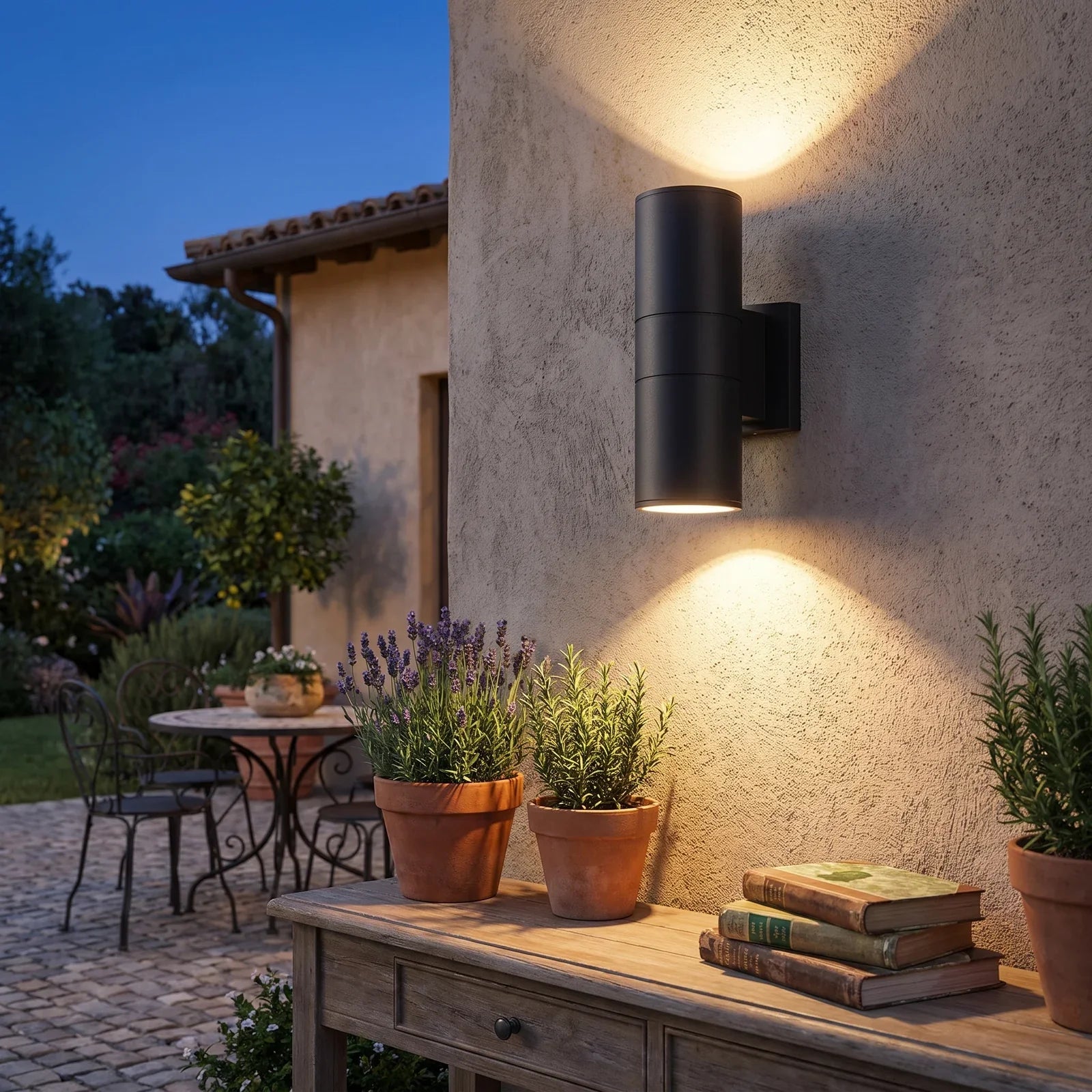 Sleek Modern Up & Down Outdoor Wall Light