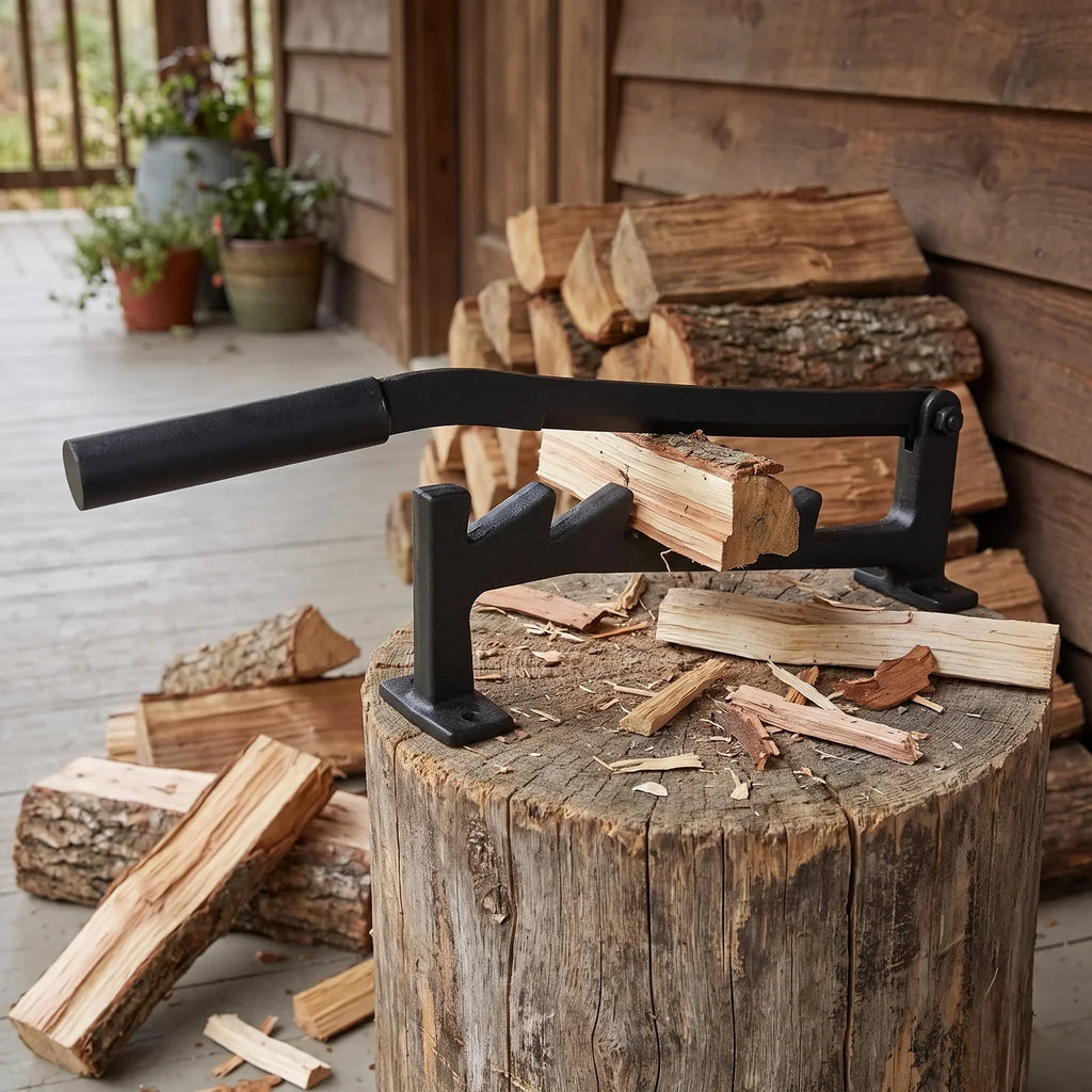WoodMount Wall-Mounted Kindling Splitter - Quick, Safe Firewood Prep