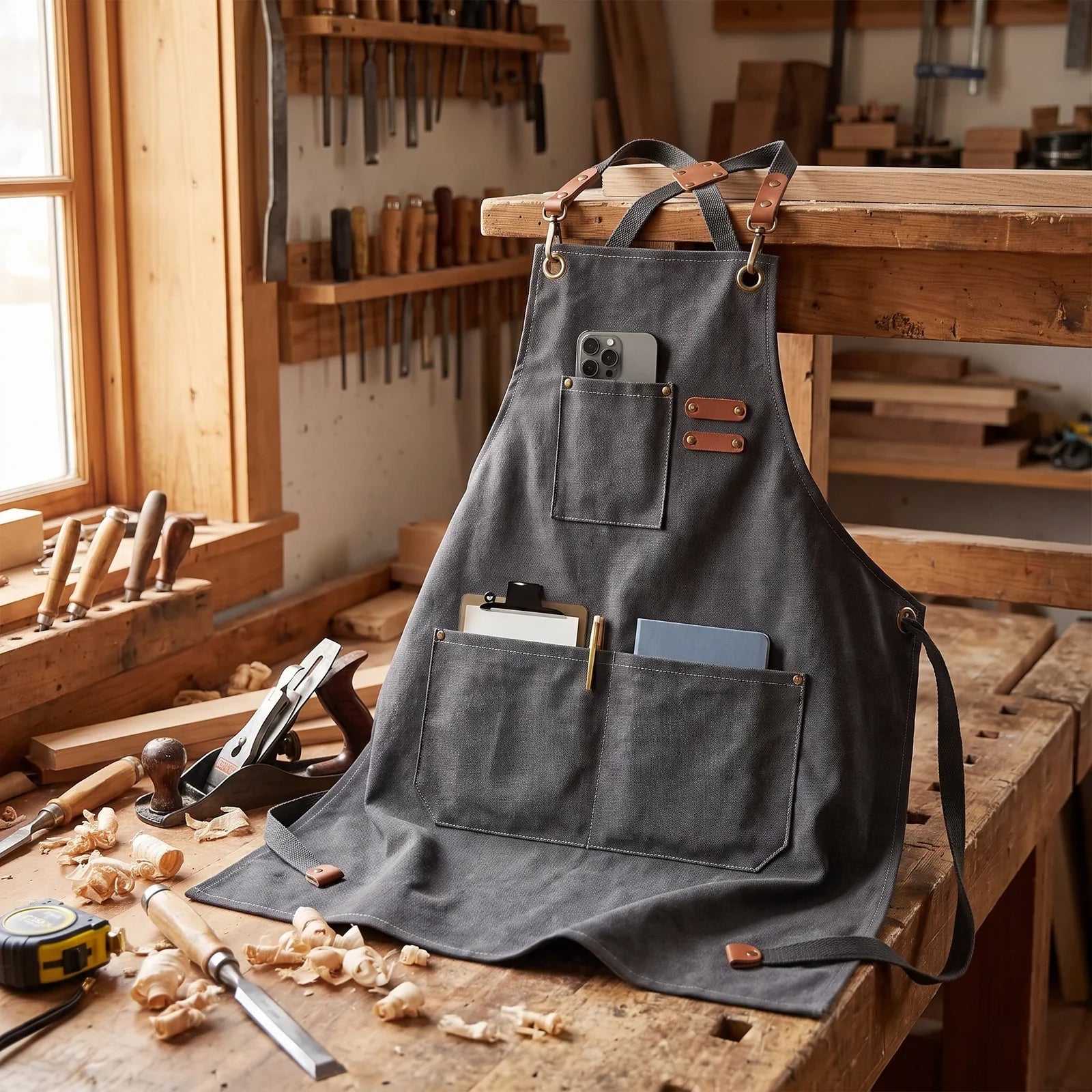 ProWear Canvas Kitchen Apron – Durable, Easy-Clean Apron for Home Chefs