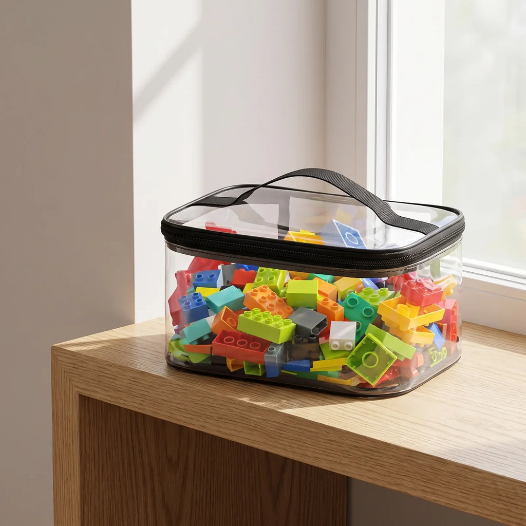 Clear Mesh Toy Storage Bag – See-Through, Breathable Toy Organizer