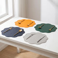 FloraMat Round Faux Leather Placemats - Elegant, Durable Round Table Accessories