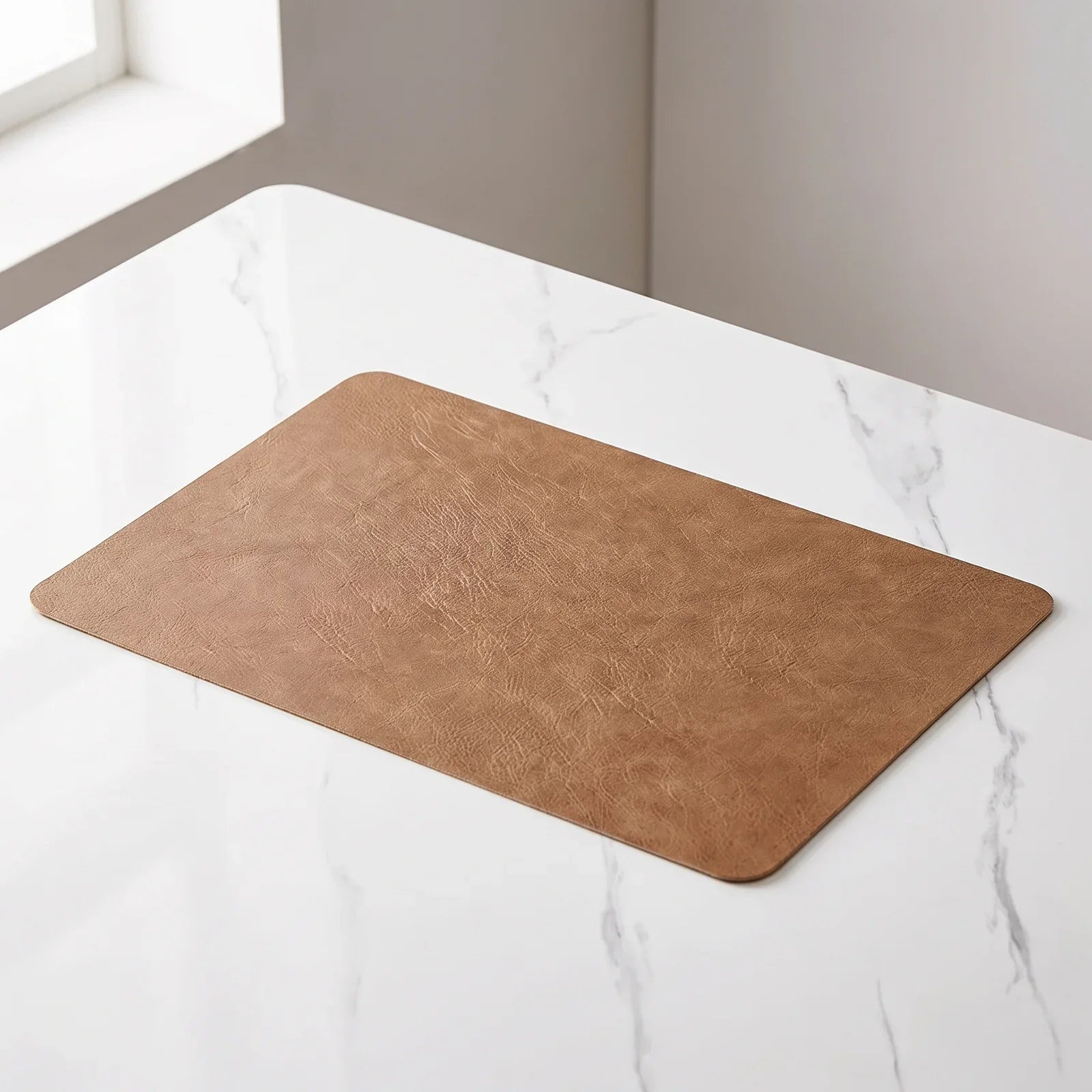 DuoMat Faux Leather Placemats – Chic, Durable Dining Mats