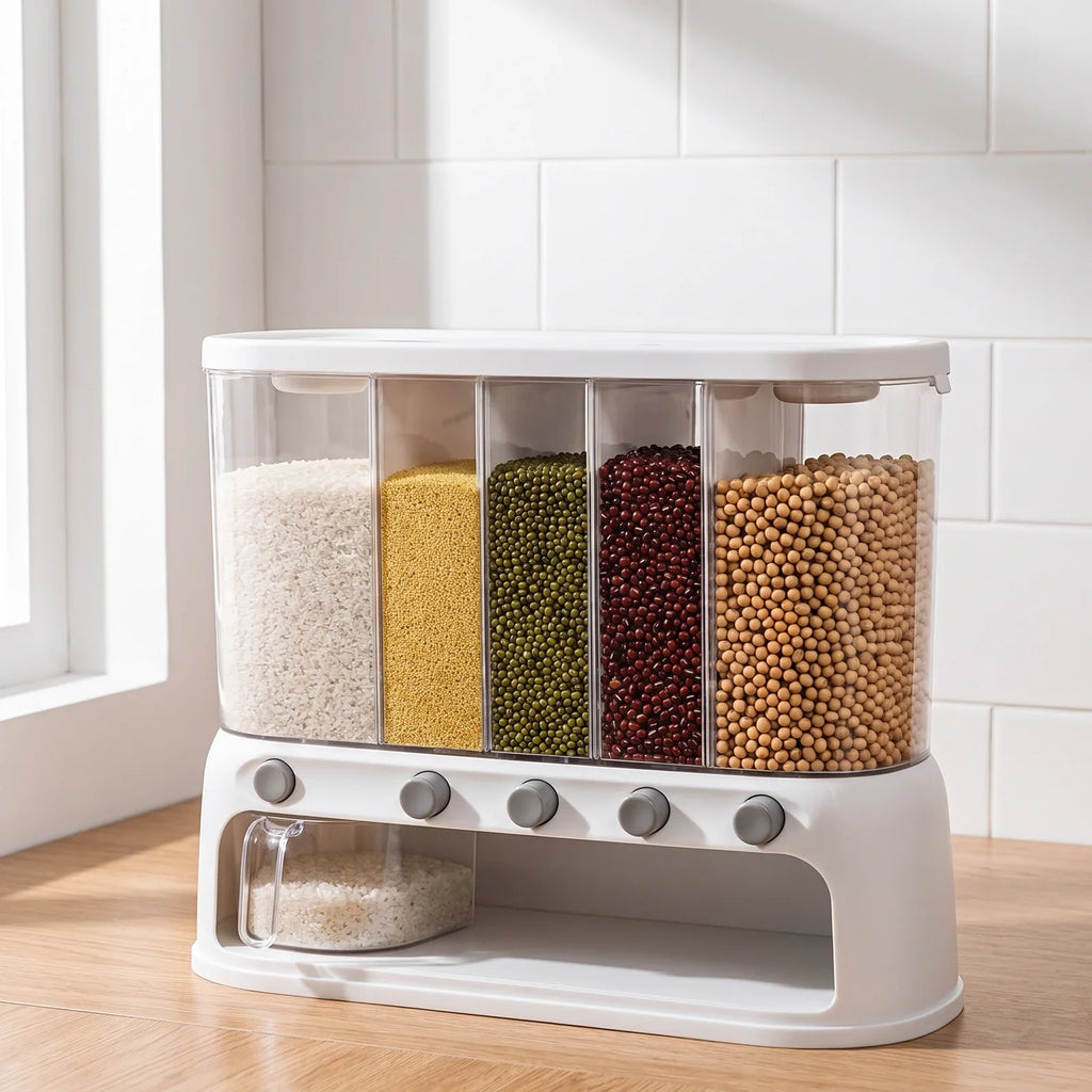 Versatile Multi-Compartment Grain Storage Container