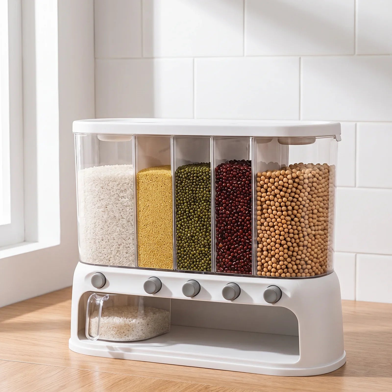 Versatile Multi-Compartment Grain Storage Container