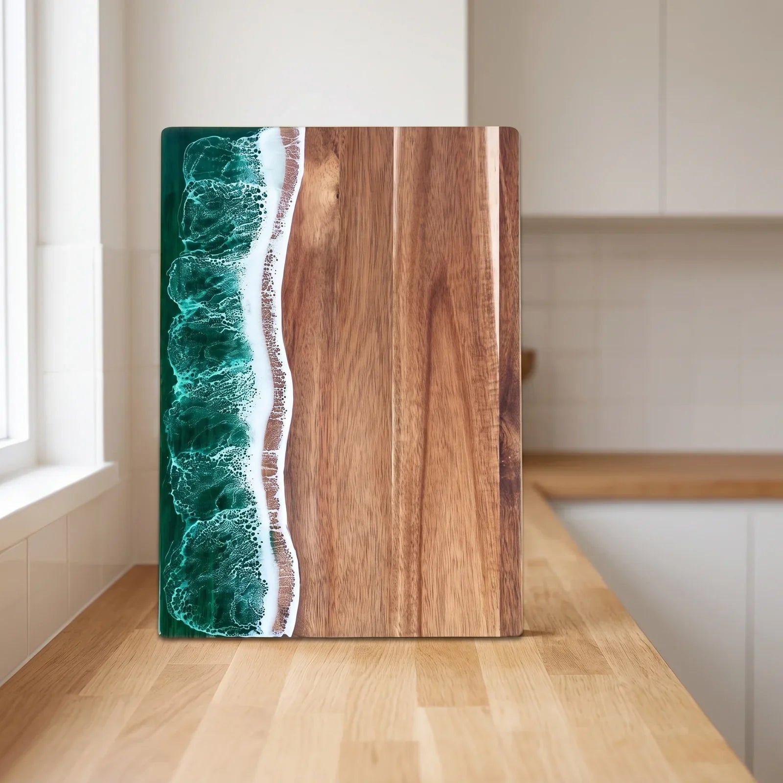 Wave Resin Acacia Cutting Board - Stylish and Durable Kitchen Prep Surface