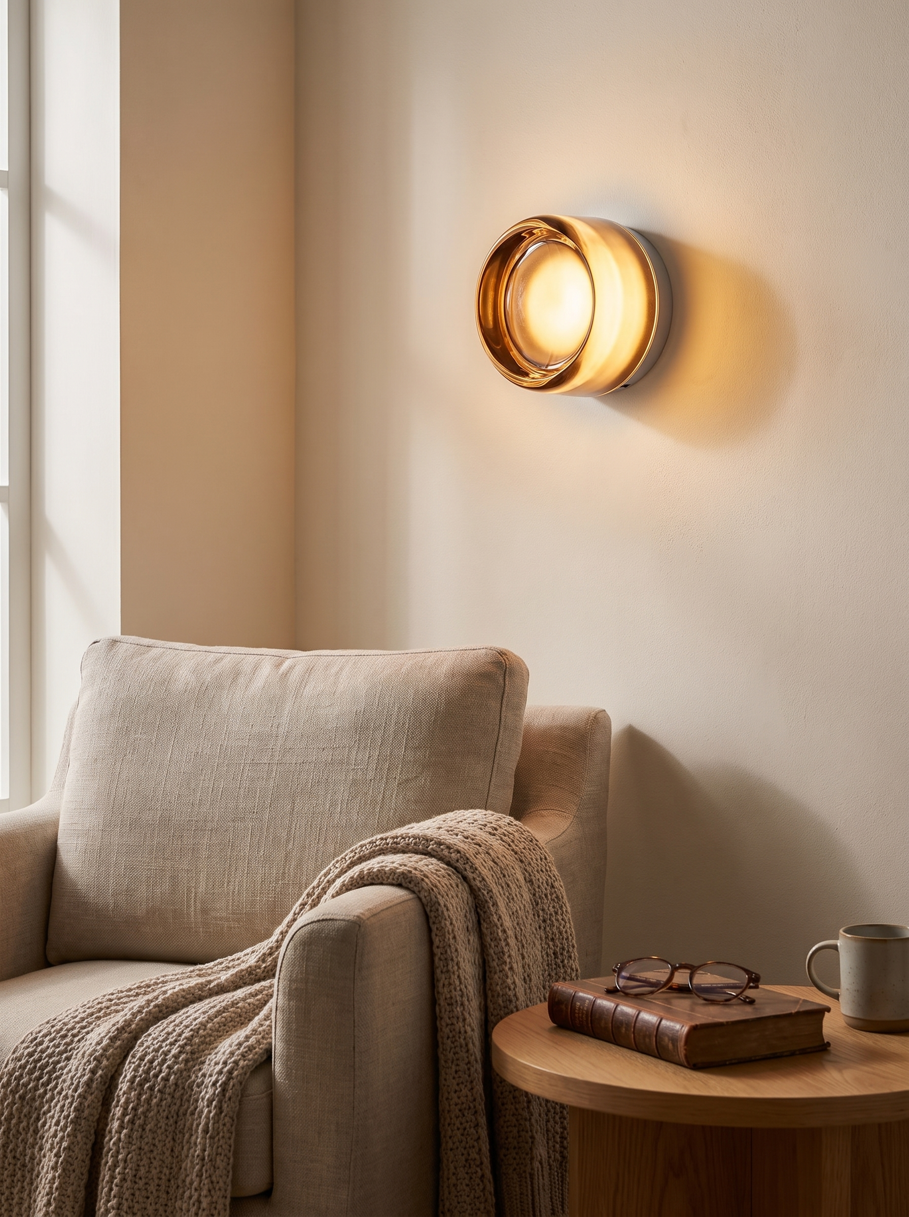 Solaria Wall Lamp - Sleek, Elegant Modern Sconce in a home setting: A Warm Welcome in Every Room