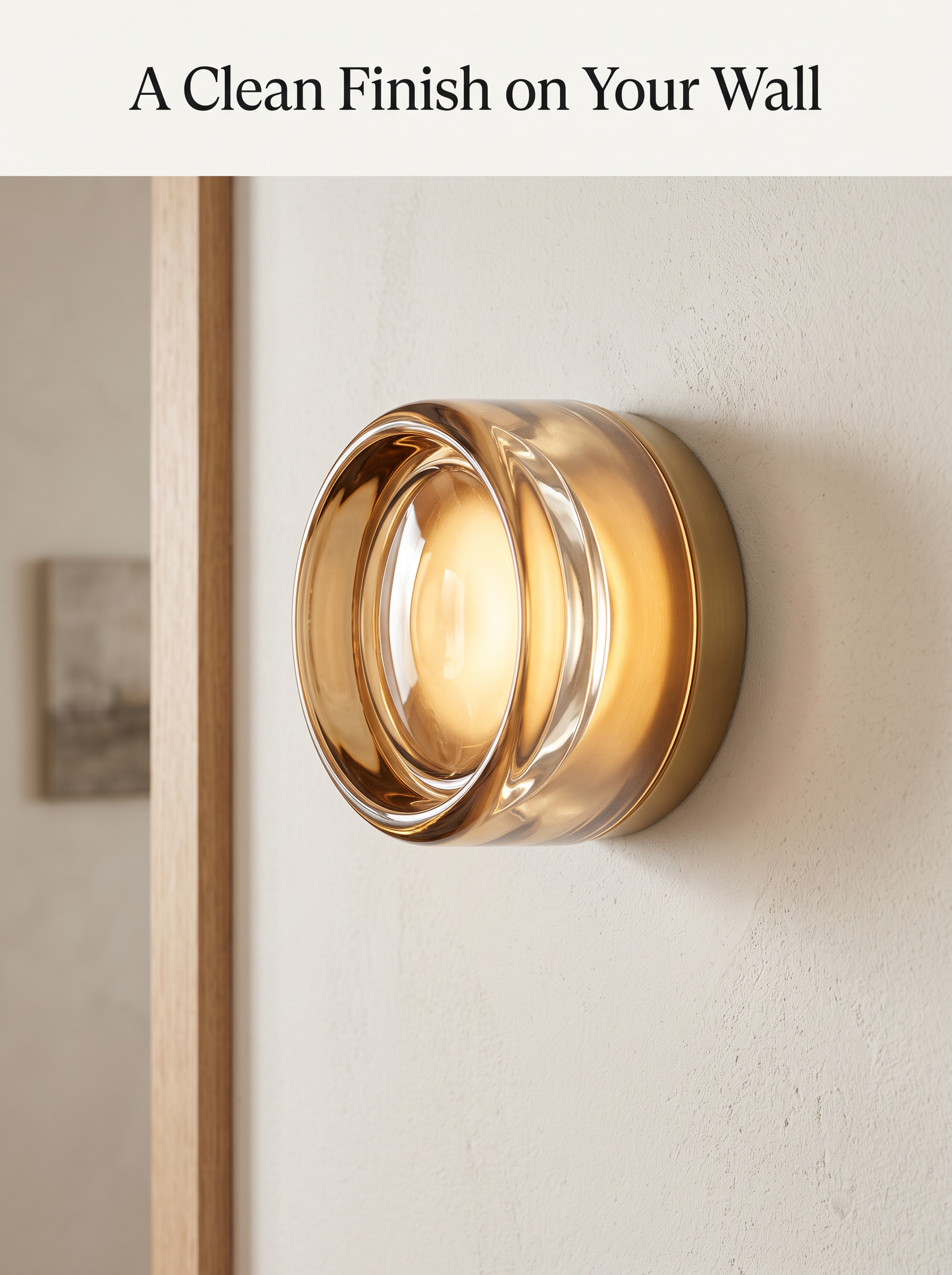 Solaria Wall Lamp - Sleek, Elegant Modern Sconce in a home setting: A Clean Finish on Your Wall