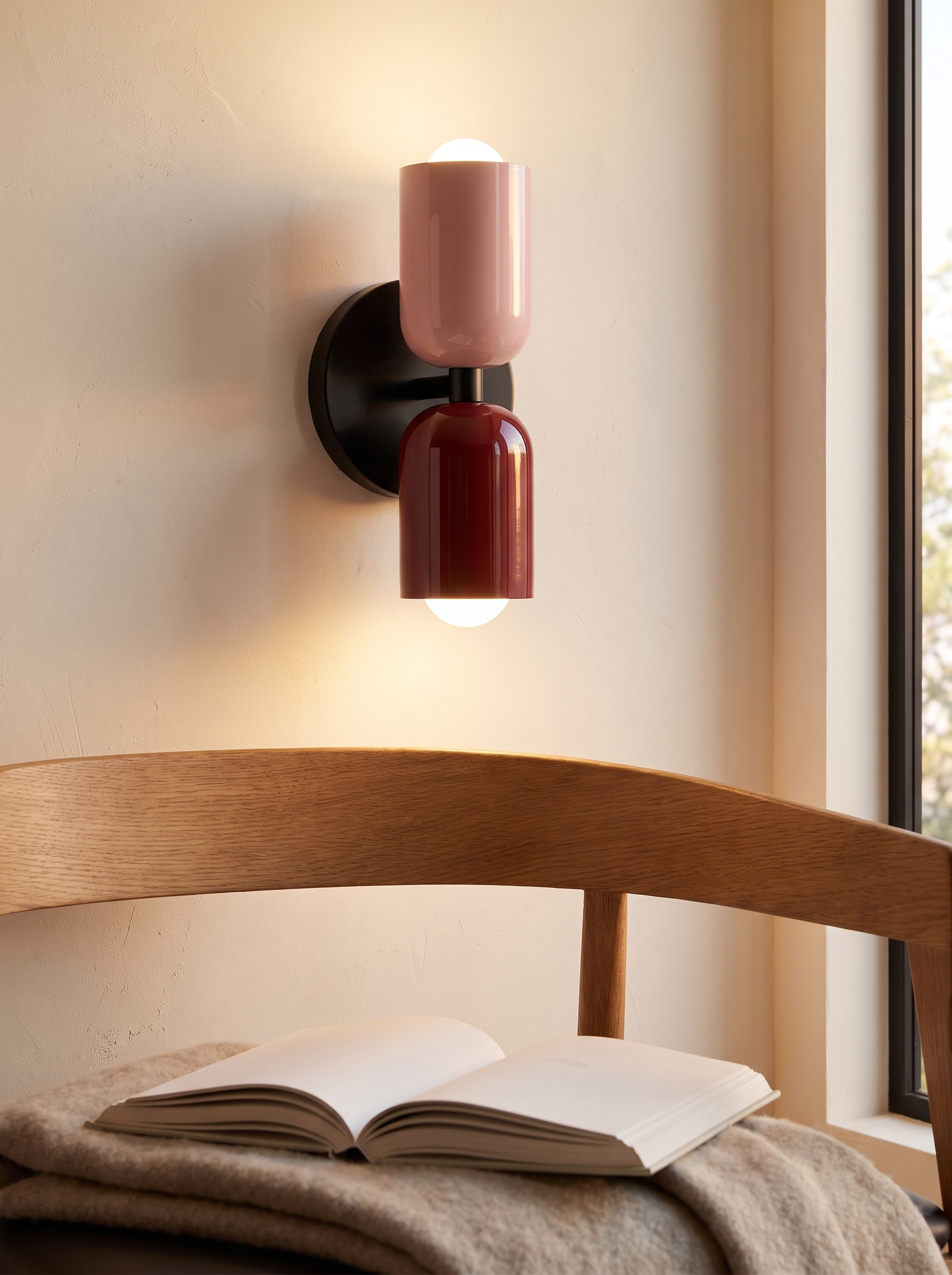Vibrant Multicolor Bedside Wall Lamp in a home setting, view 2