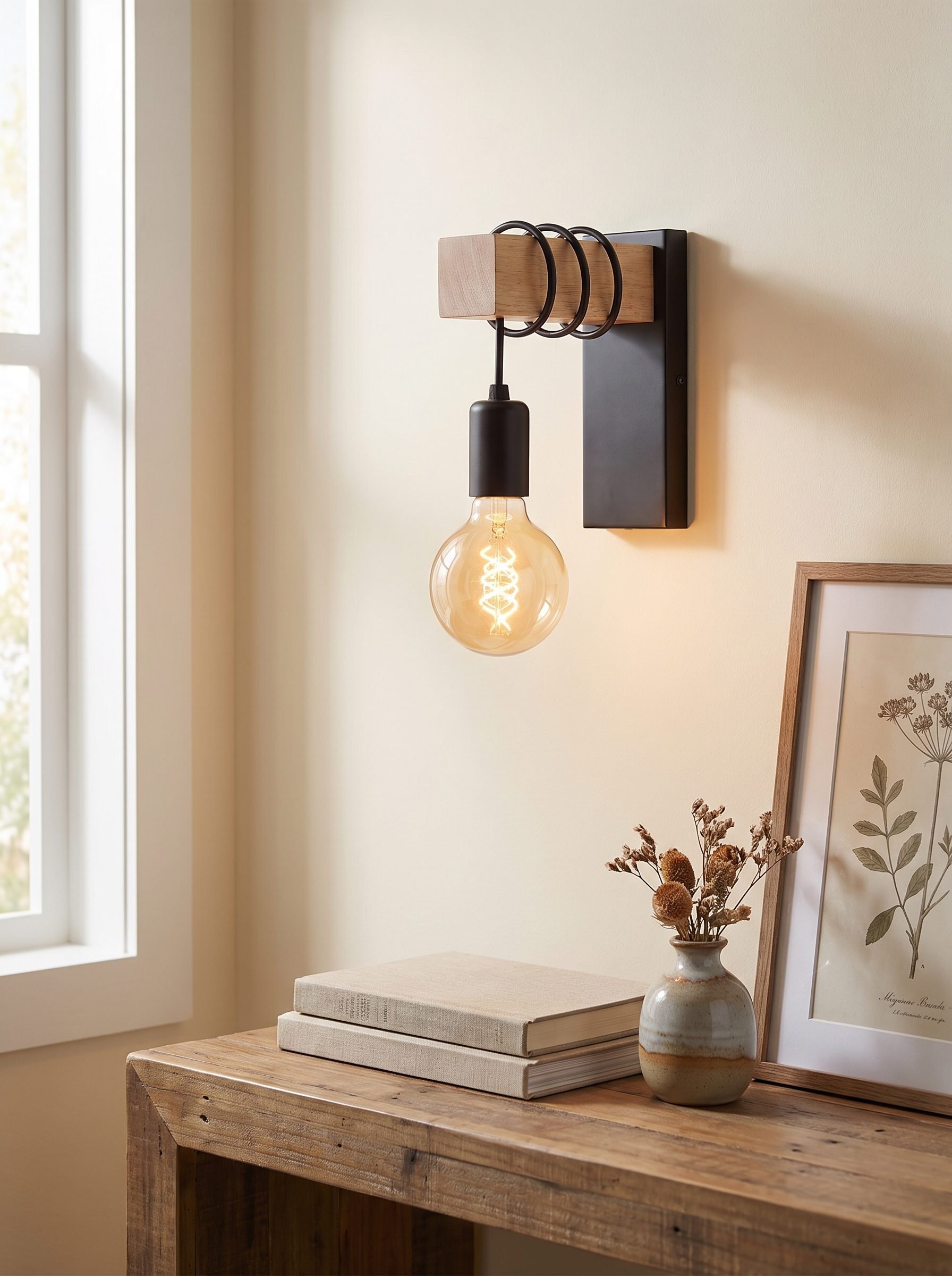 Sleek Modern Industrial Wall Sconce for Contemporary Home Lighting in a home setting, view 1
