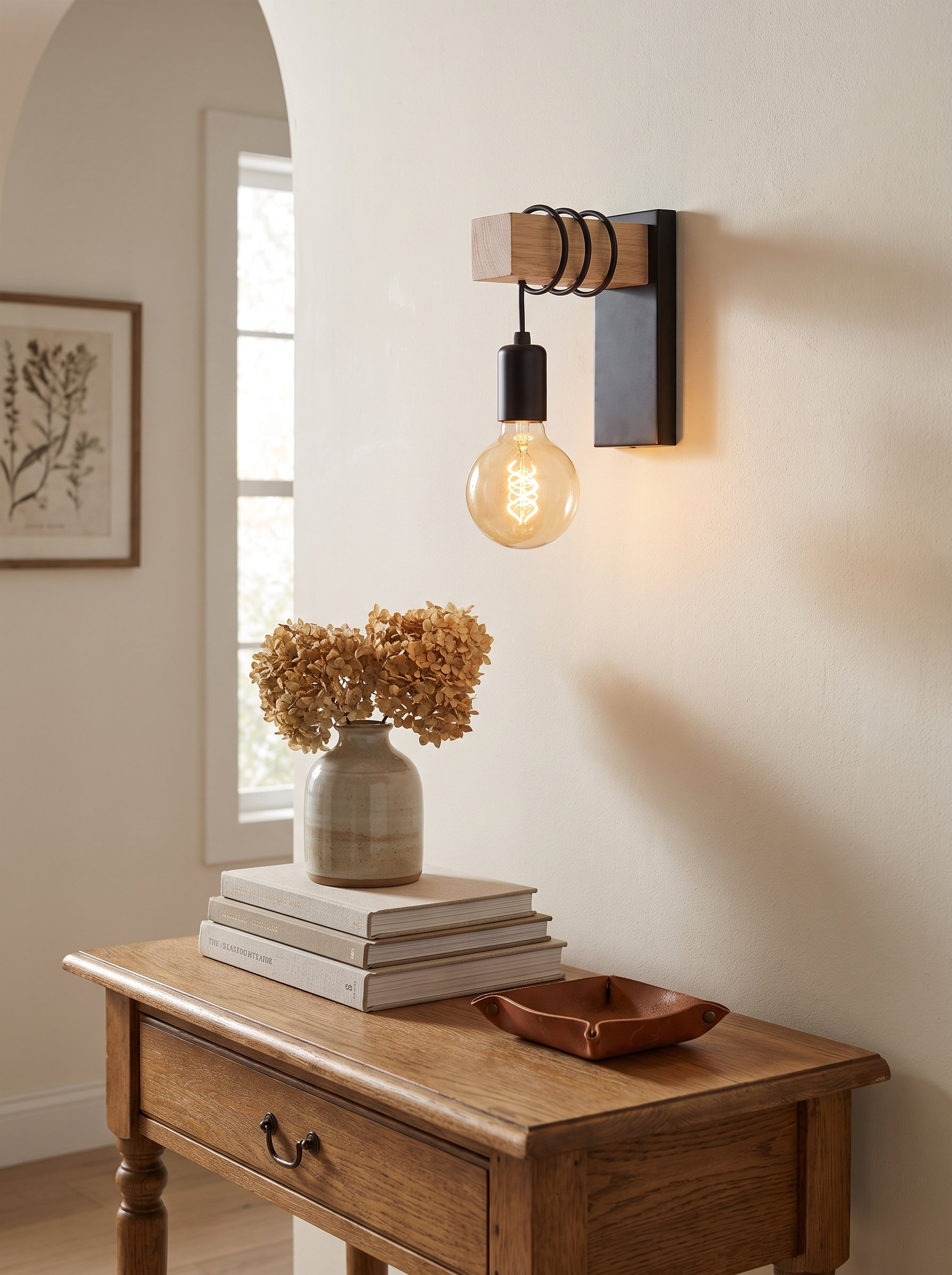 Sleek Modern Industrial Wall Sconce for Contemporary Home Lighting in a home setting, view 3