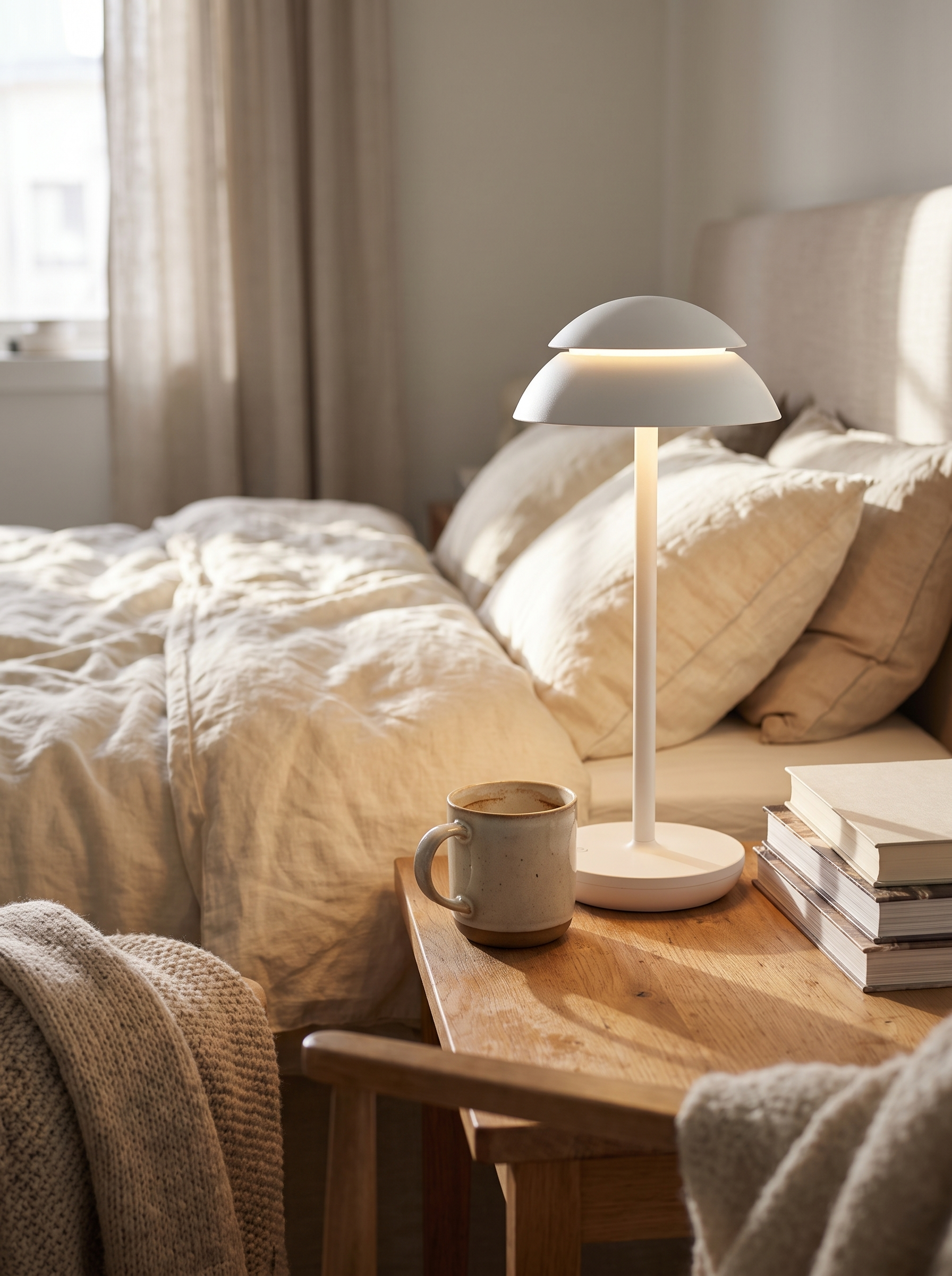 PowerLuxe Cordless Rechargeable Table Lamp in a home setting, view 3