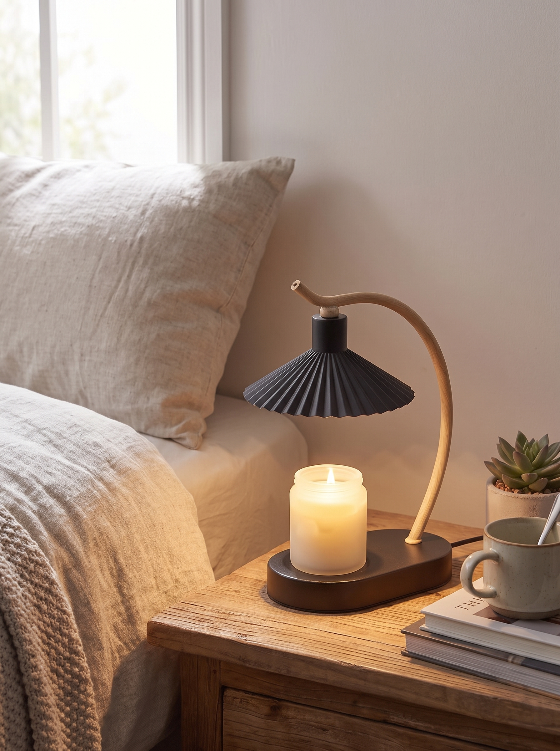 Vanessa Elegant Candle Warmer Lamp for Cozy, Fragrant Ambience in a home setting, view 1
