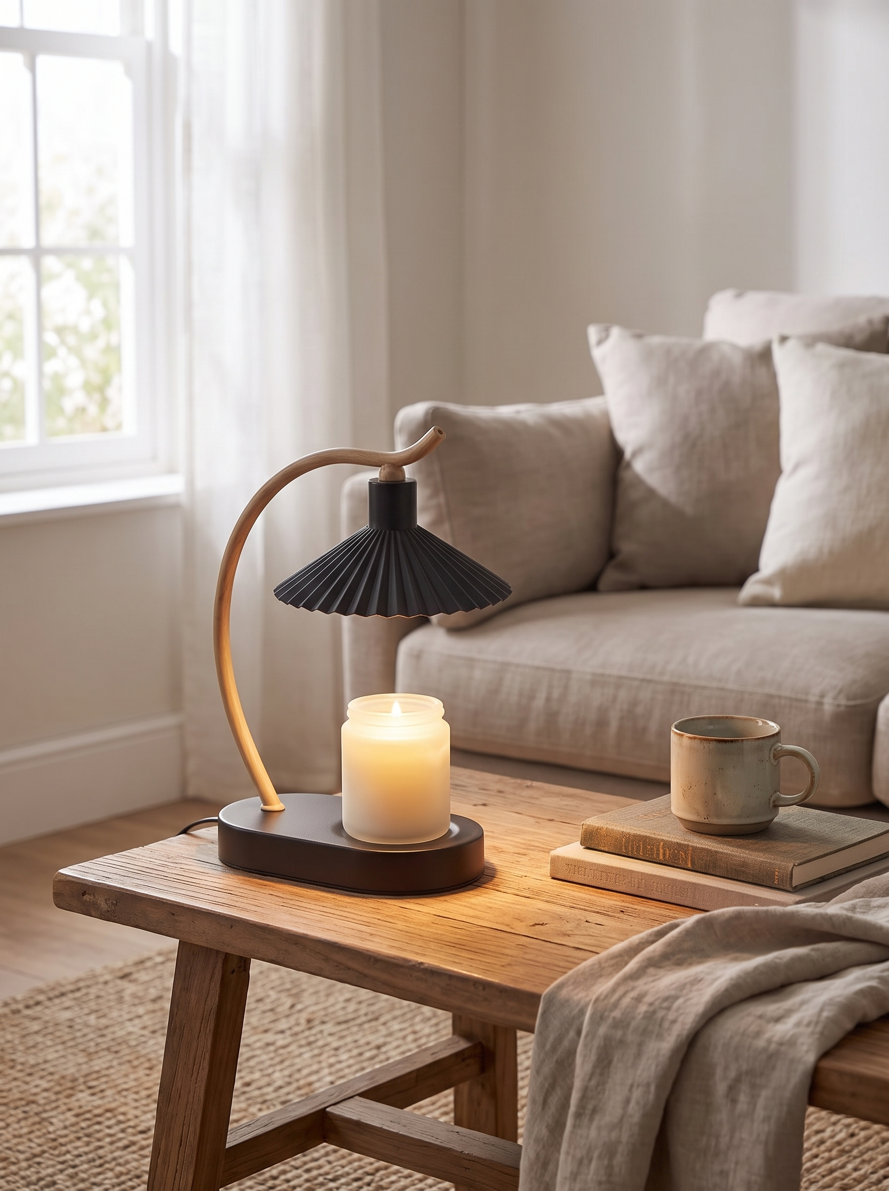 Vanessa Elegant Candle Warmer Lamp for Cozy, Fragrant Ambience in a home setting, view 3