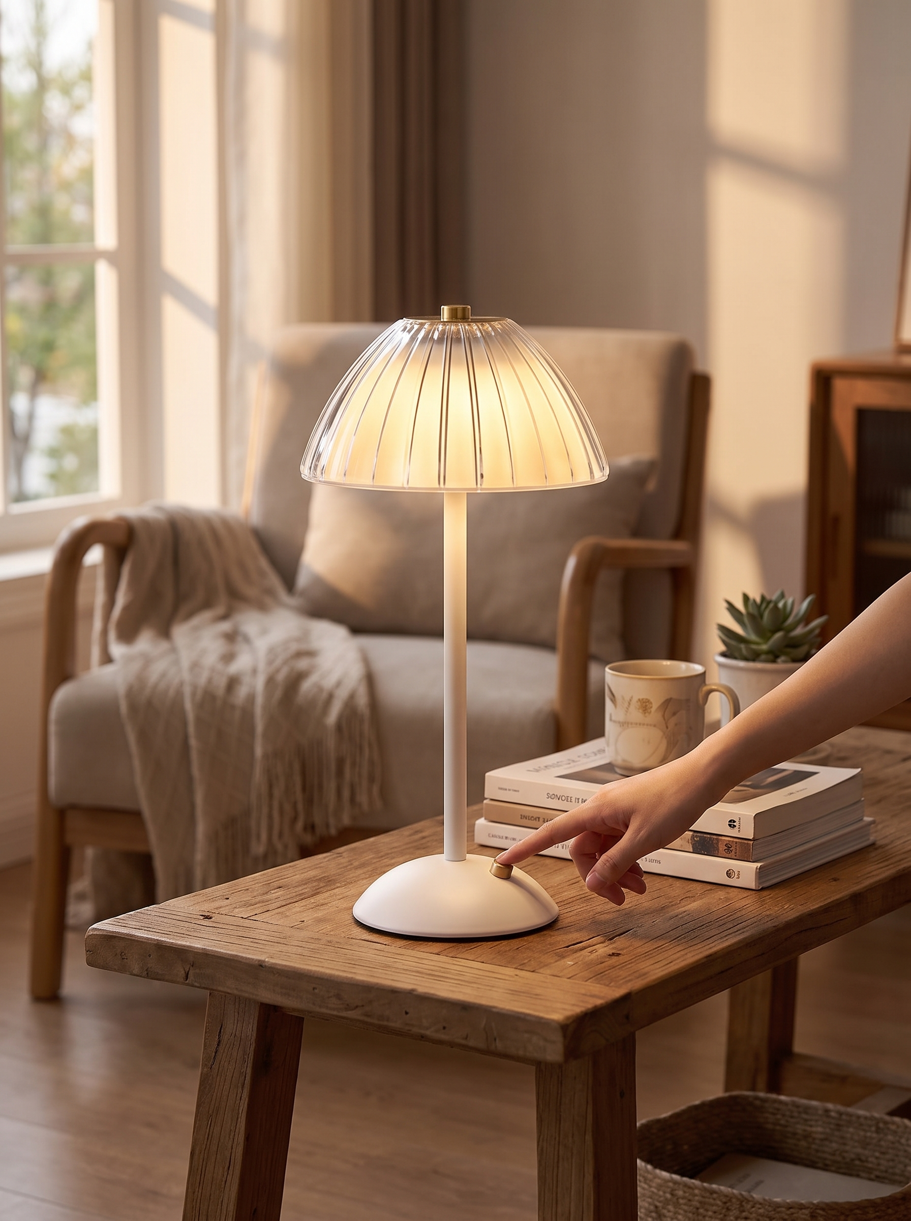 Golden Touch Table Lamp – Stylish, Touch-Activated Lighting for Any Space in a home setting, view 3