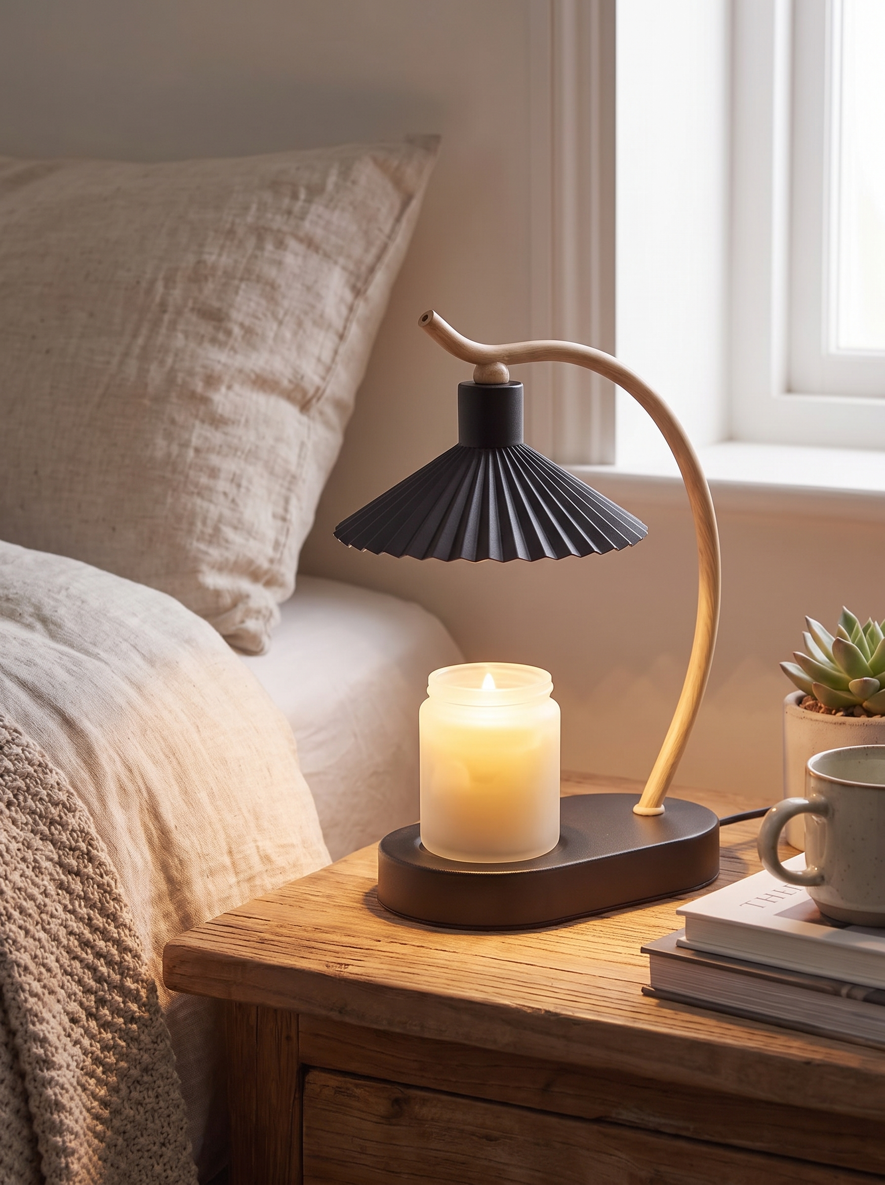 Vanessa Elegant Candle Warmer Lamp for Cozy, Fragrant Ambience in a home setting, view 2