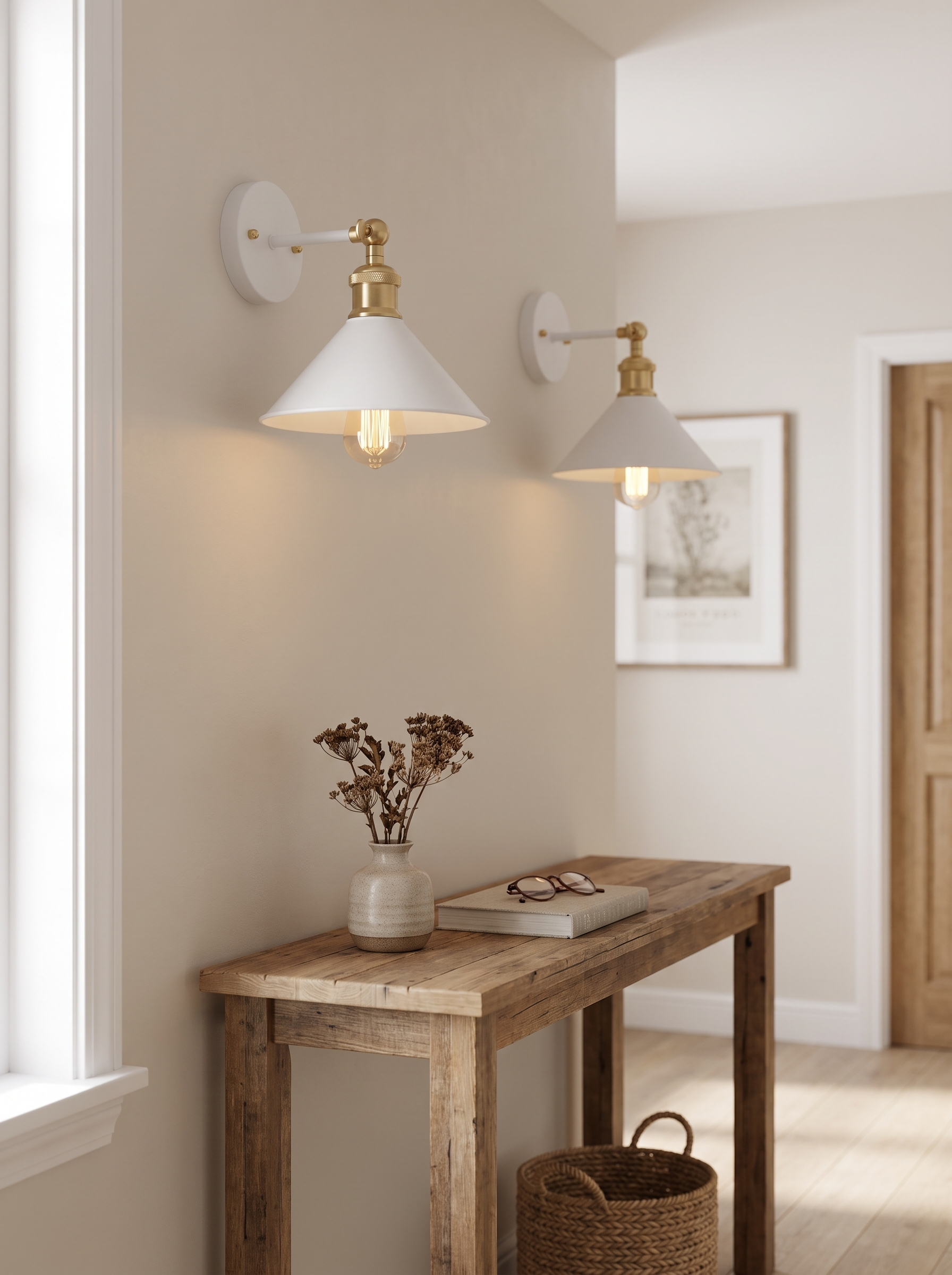 Sleek Modern Metal Wall Sconce for Elegant Ambient Lighting in a home setting, view 3