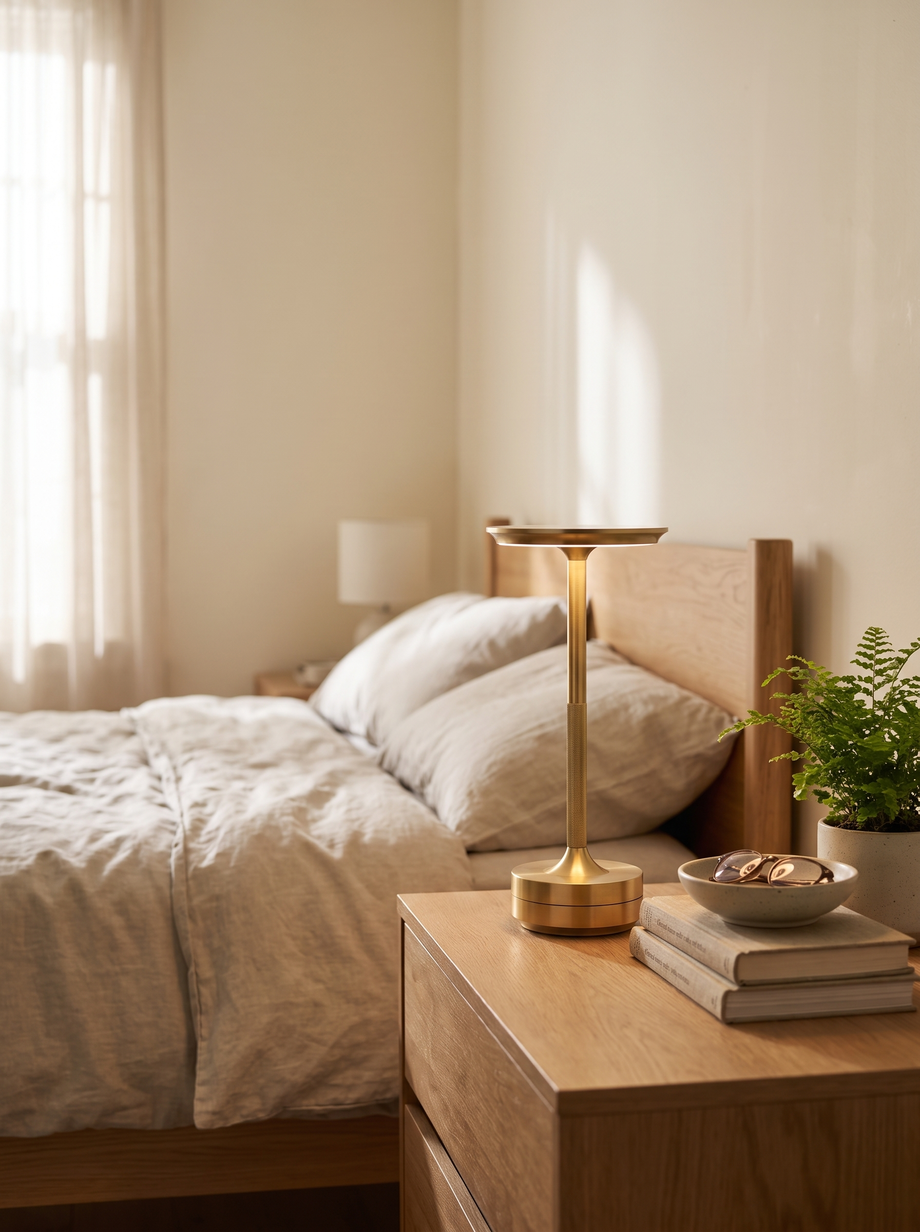Rechargeable Touch-Activated Desk Lamp in a home setting, view 3