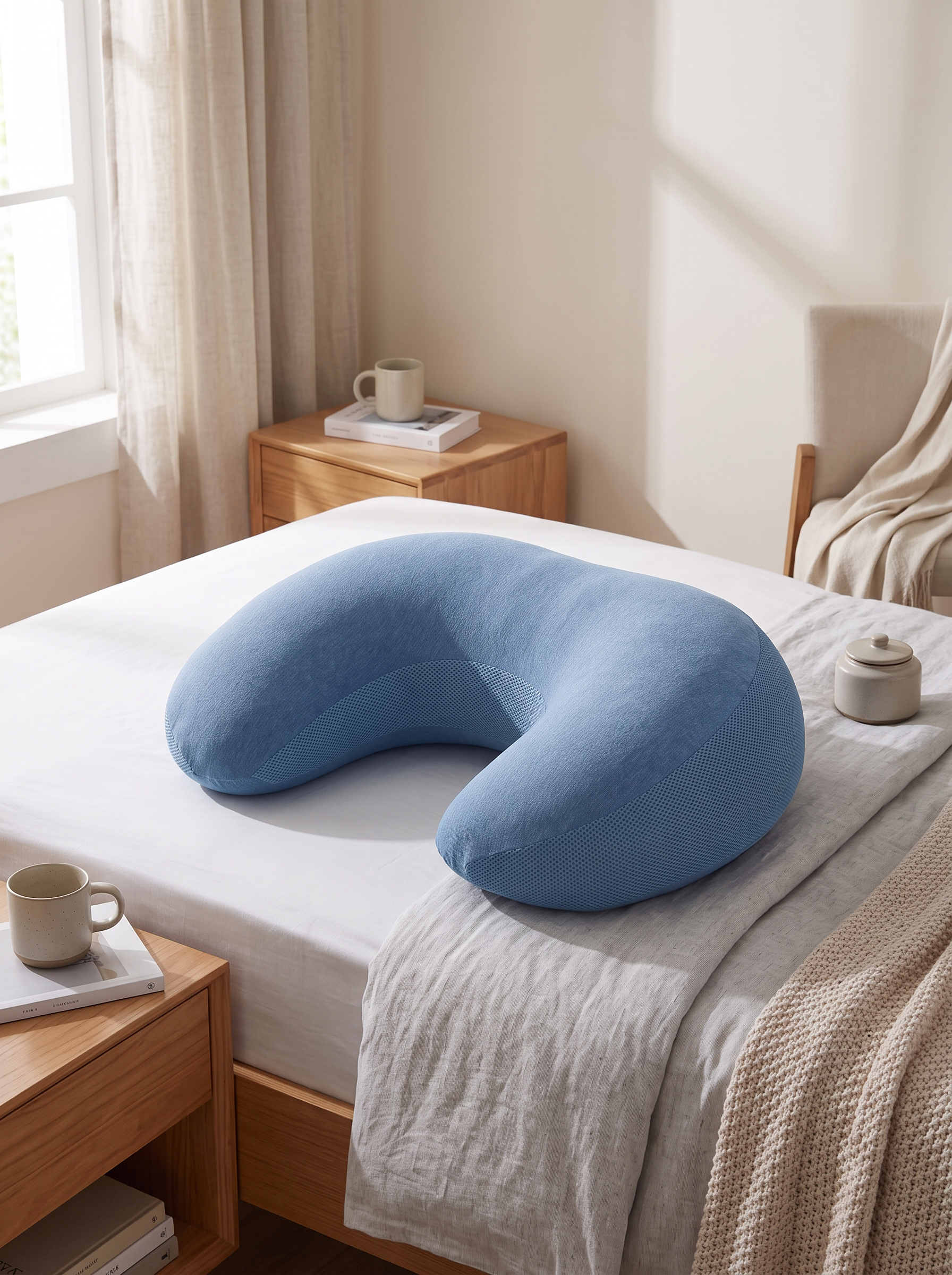 Ergonomic Adjustable Pregnancy Pillow for Ultimate Comfort and Support in a home setting, view 1