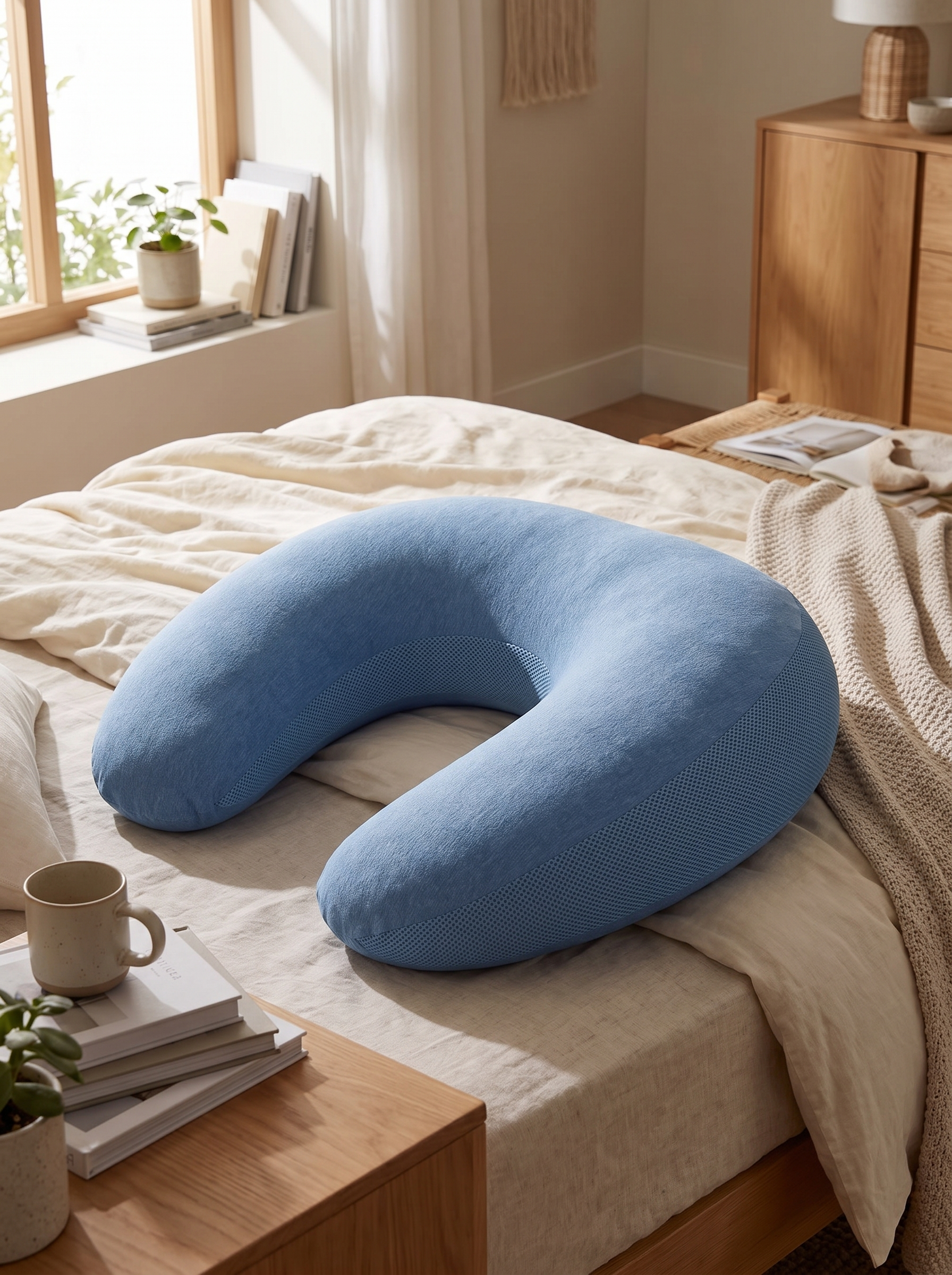 Ergonomic Adjustable Pregnancy Pillow for Ultimate Comfort and Support in a home setting, view 3