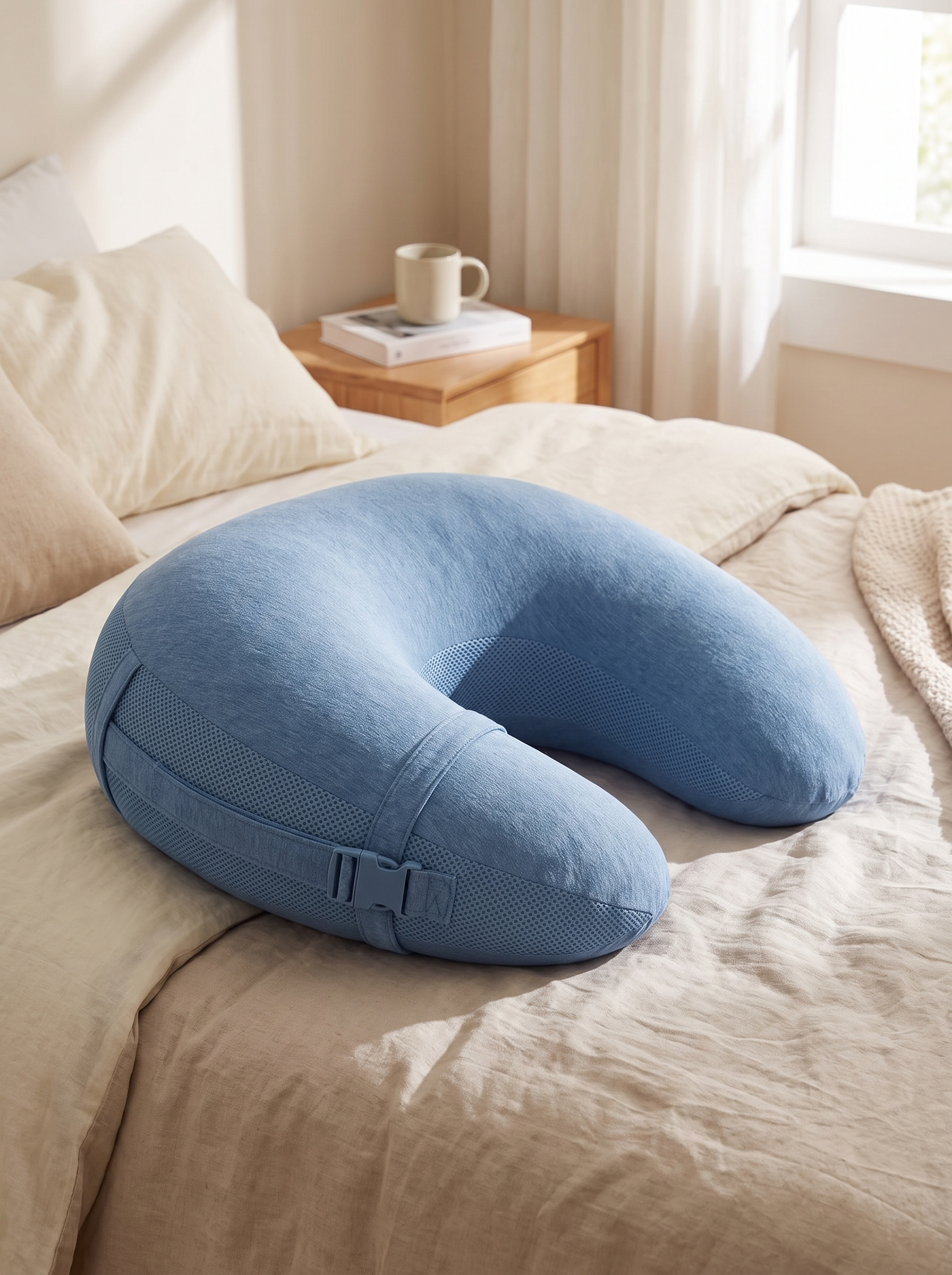 Ergonomic Adjustable Pregnancy Pillow for Ultimate Comfort and Support in a home setting, view 2