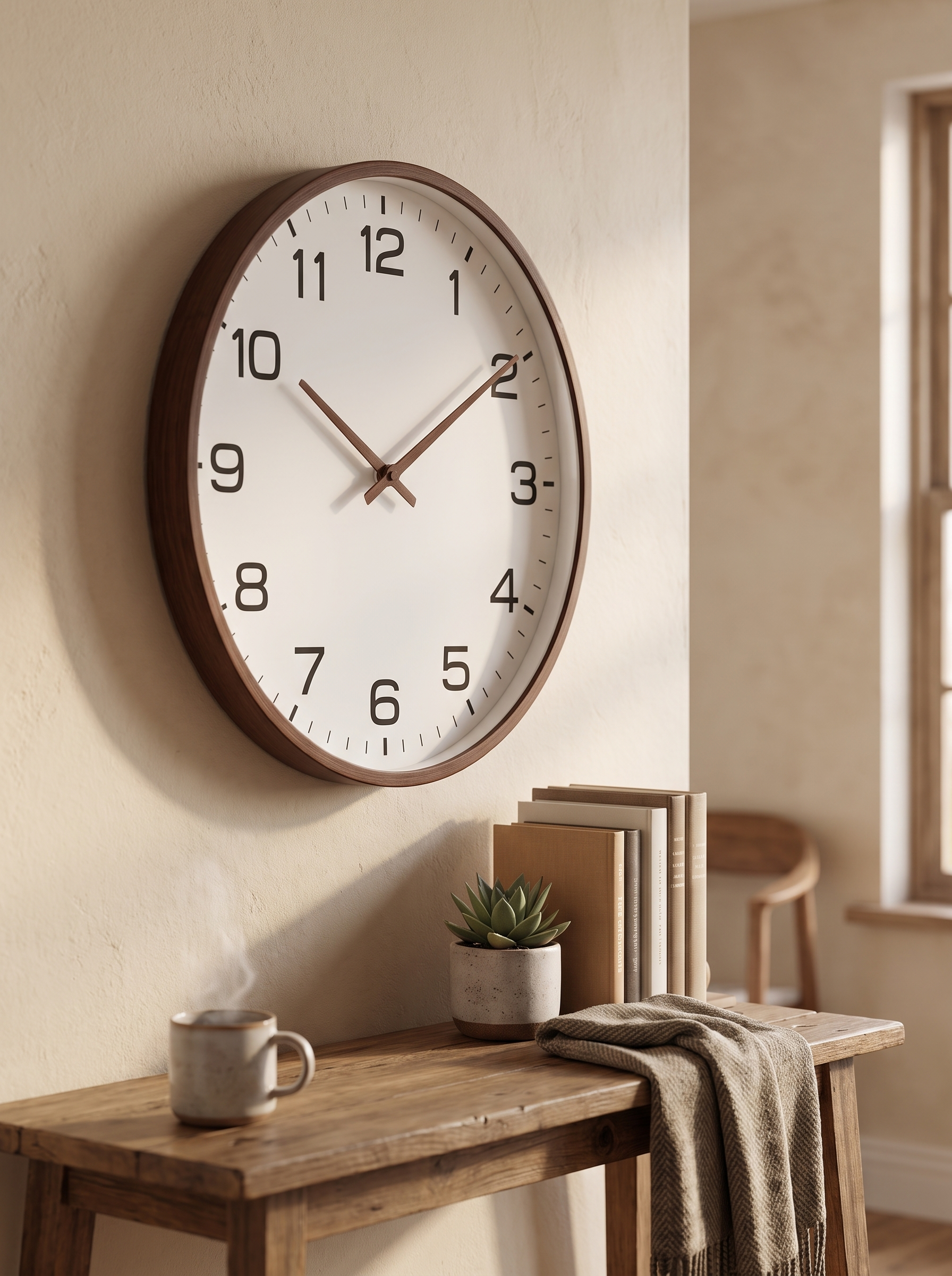Nordic Wall Clock – Sleek Minimalist Timepiece for Modern Homes in a home setting, view 2