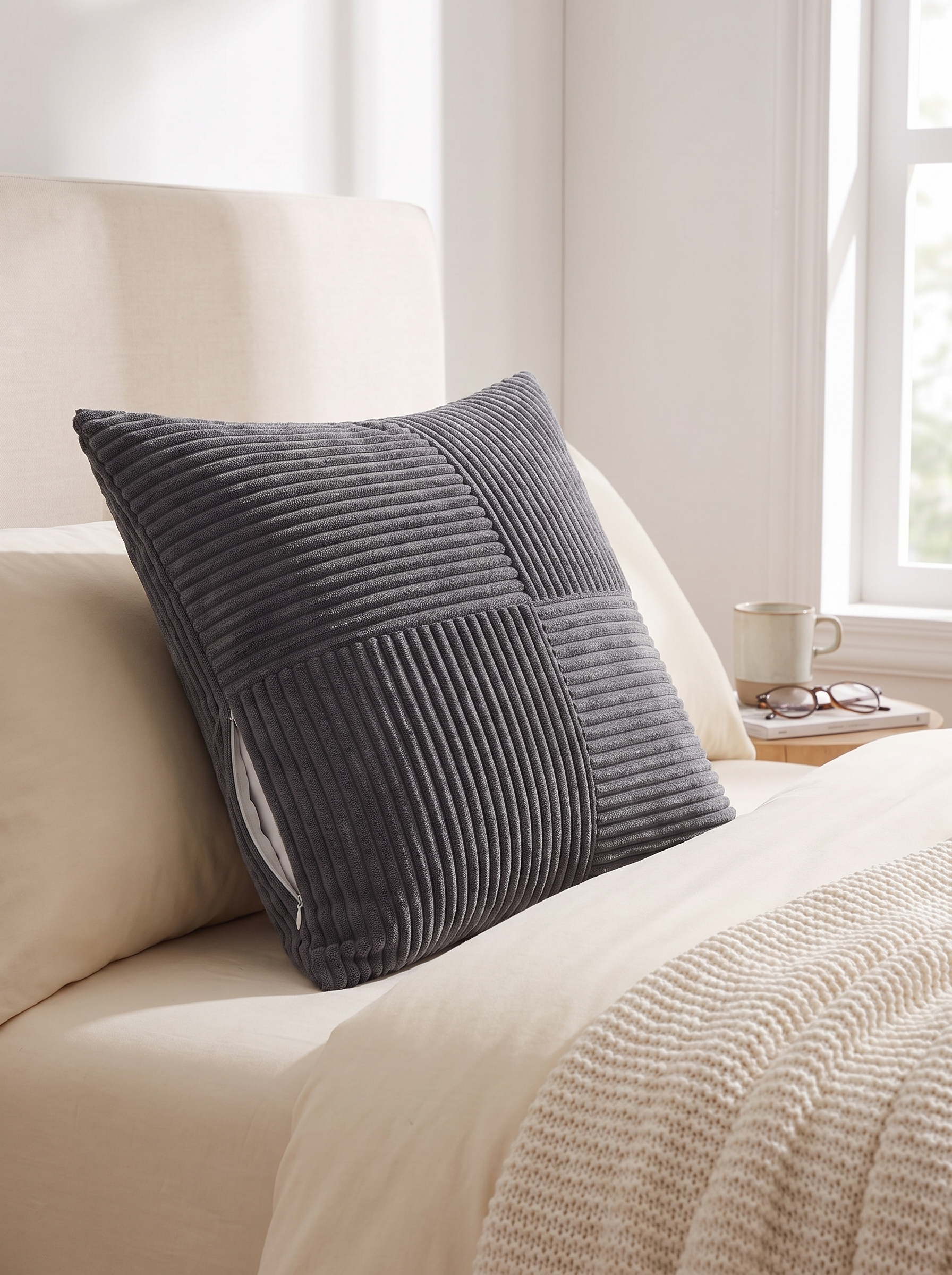 Soft & Stylish Corduroy Cushion Covers in a home setting, view 2