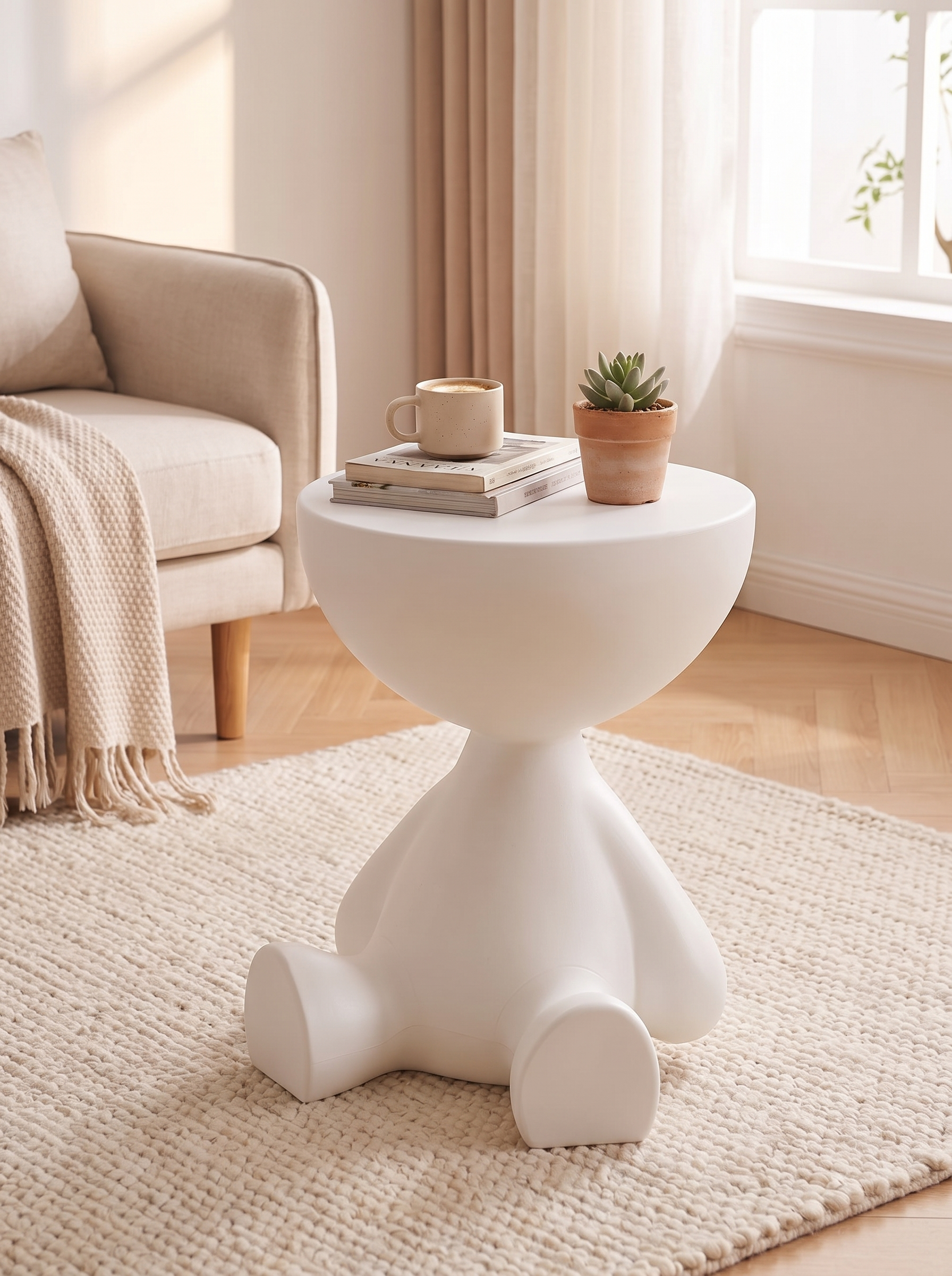 Adorable Cartoon Bear Side Table – Perfect Nursery Accent in a home setting, view 1