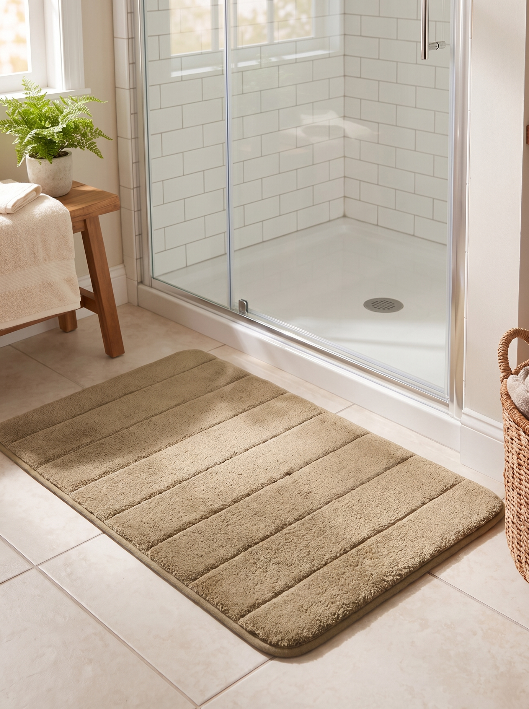 UltraSoft Absorbent Bath Mat – Plush Comfort, Quick-Dry in a home setting, view 1