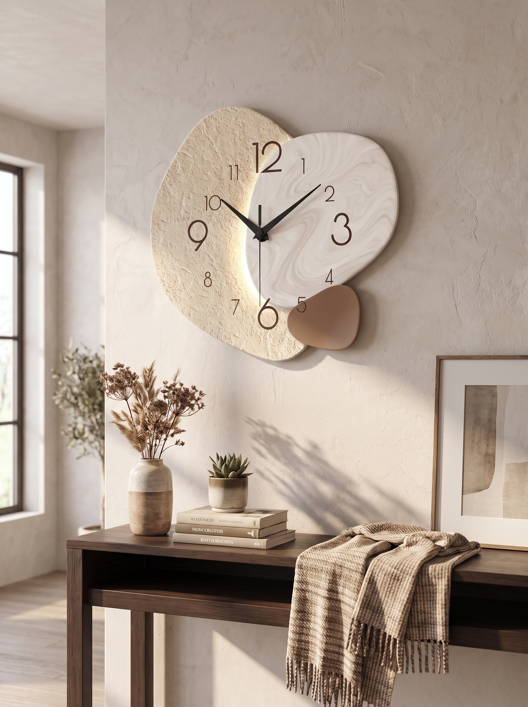 TempoStone Wall Clock - Sleek, Timeless Design for Your Space in a home setting, view 3