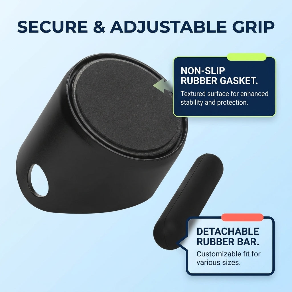 Espresso Knock Box with Removable Bar Non Slip Shock Absorbent Coffee Grounds Container