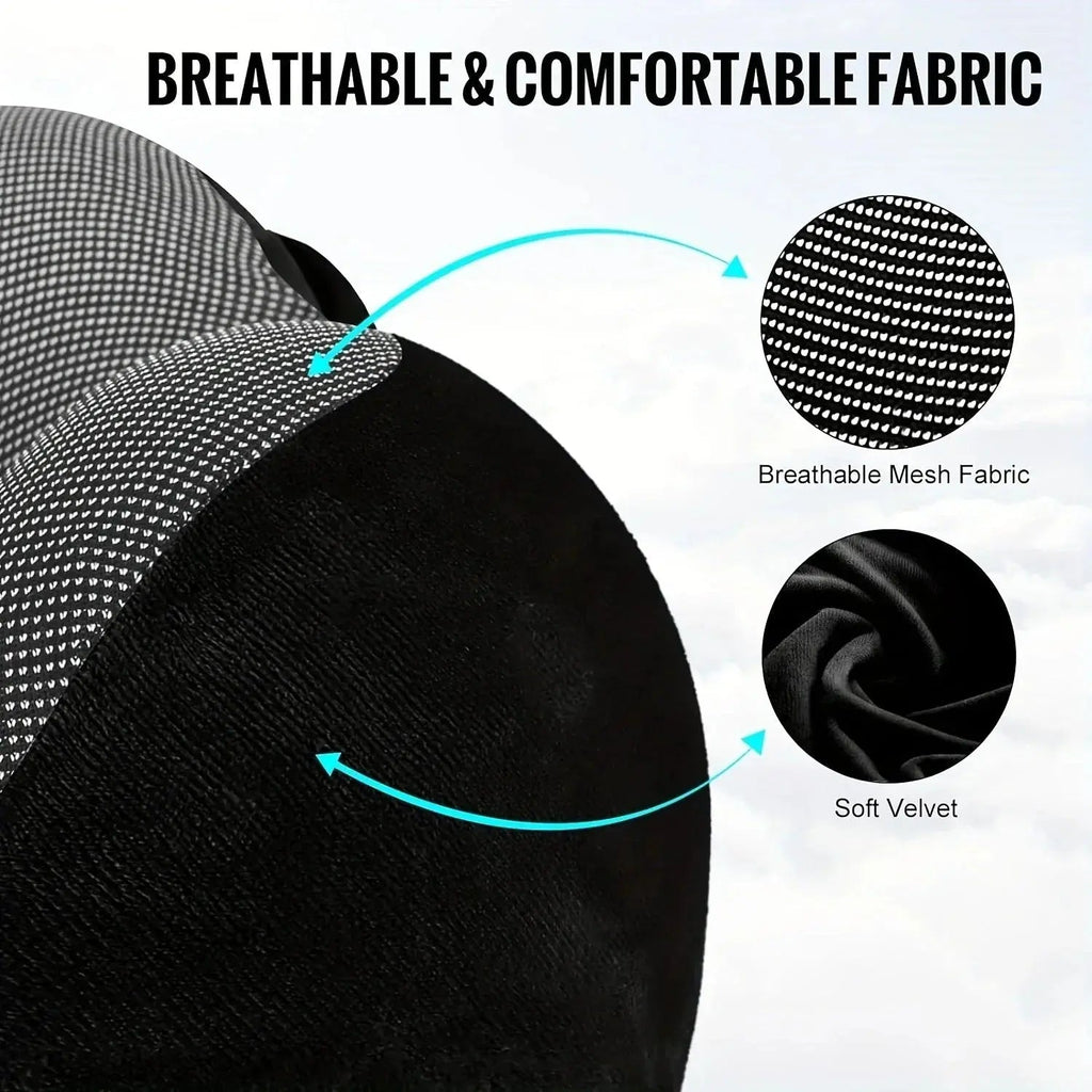 Hooded Travel Pillow with U Shaped Memory Foam and Light Blocking Hood for Airplane, Office, and Car Rest