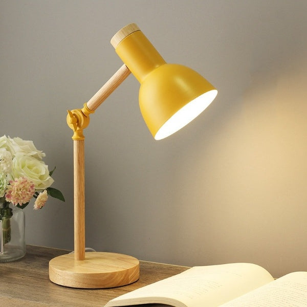 Nordic Wooden LED Desk Lamp - Minimalist Scandinavian Design with Warm LED Glow