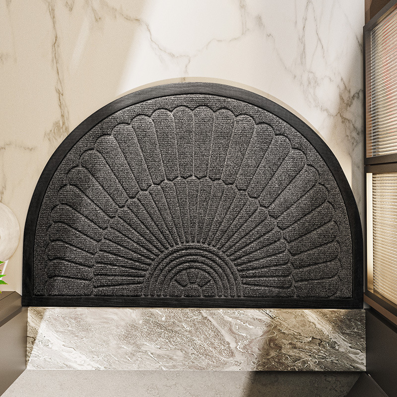 Semi-Circular Non-Slip Entry Door Mat – Durable, Easy-Clean Welcome Mat