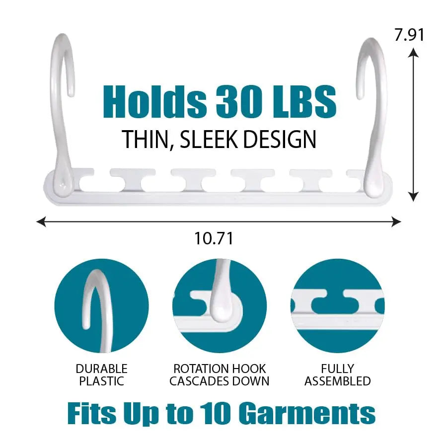 Magic Clothes Hangers with Vertical Multi Slot Design for Efficient Closet Storage Organization