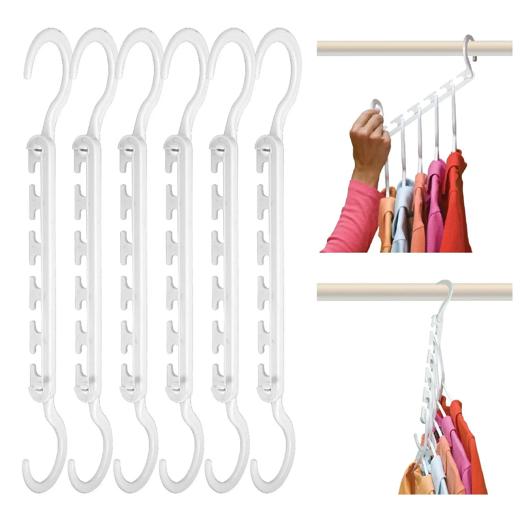 Magic Clothes Hangers with Vertical Multi Slot Design for Efficient Closet Storage Organization