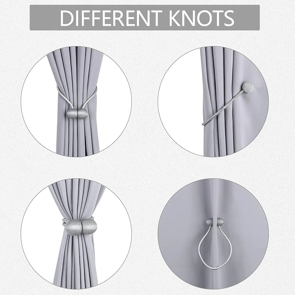 Magnetic Earphone Curtain Tiebacks Holdbacks for Window Drapes