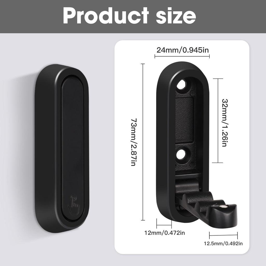 Folding Wall Hooks with Space Saving Foldable Design for RV Bathroom and Home Organization 3×1×1" (7.3×2.4×1.3cm)