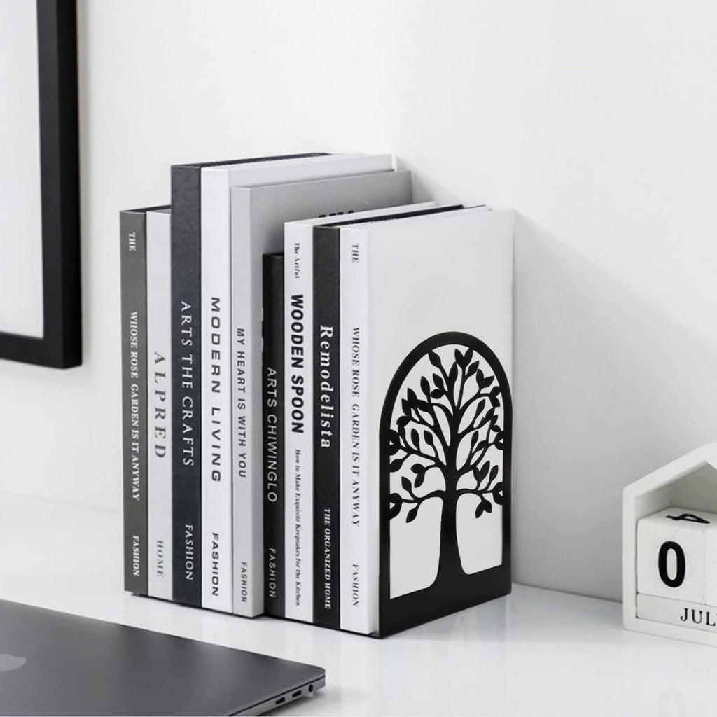 Tree of Life Metal Bookends Decorative Desktop Book Holder