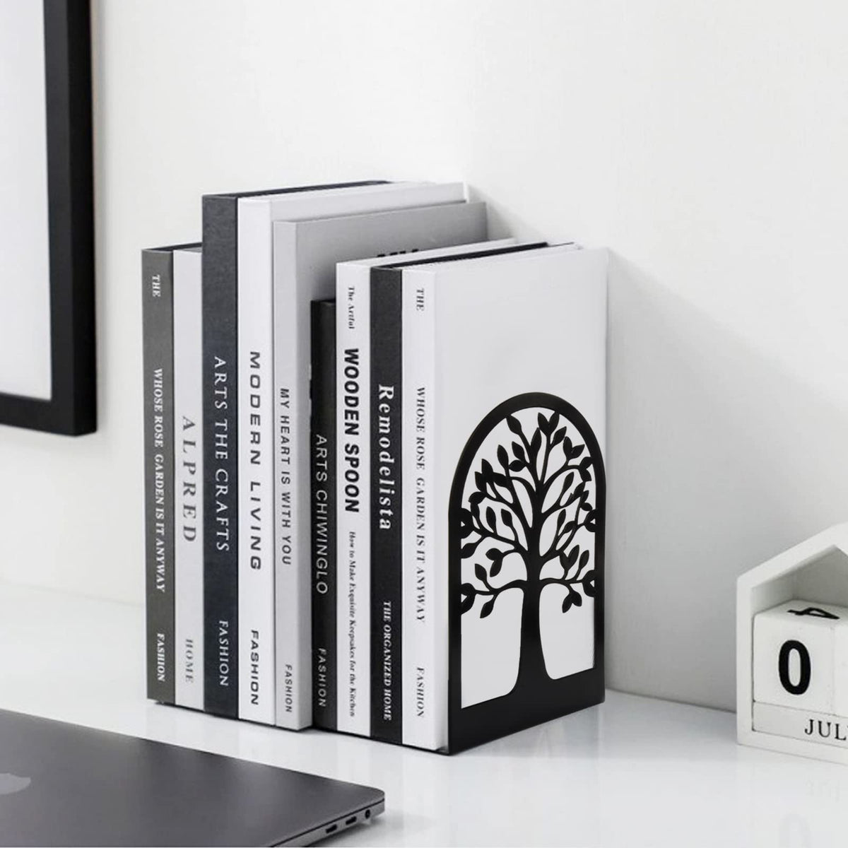 Tree of Life Metal Bookends Decorative Desktop Book Holder