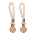 2 Pcs Multifunctional Towel Hanger Clips with Cotton Loops and Stainless Steel Hooks for Kitchen, Bathroom and Home Organization