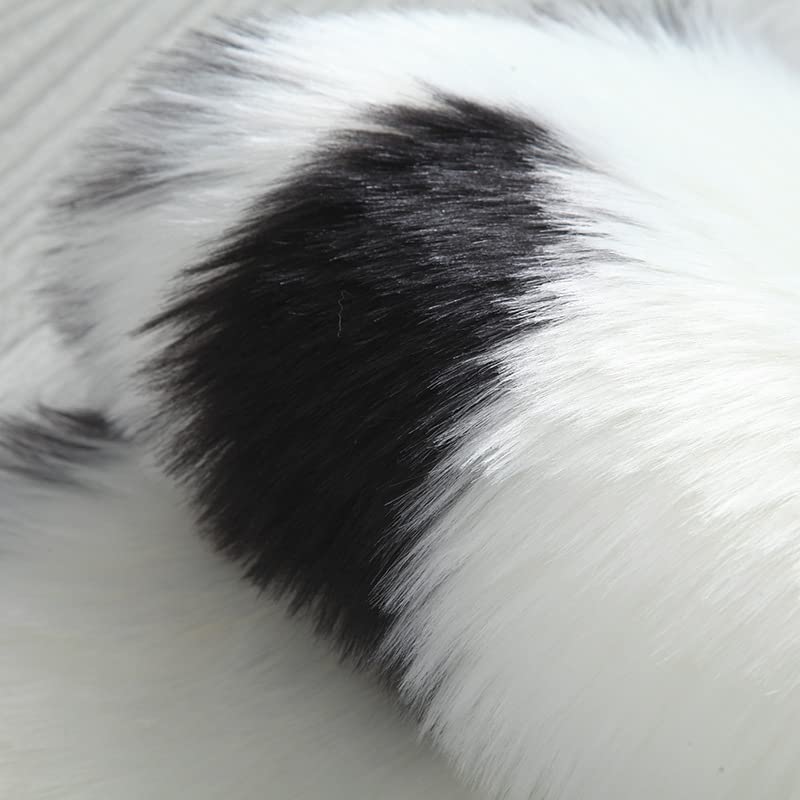 Wool-Like Panda Koala Animal-Shaped Faux Fur Carpet Rug for Living Room, Bedroom, or Sofa, Fluffy Decorative Floor Covering
